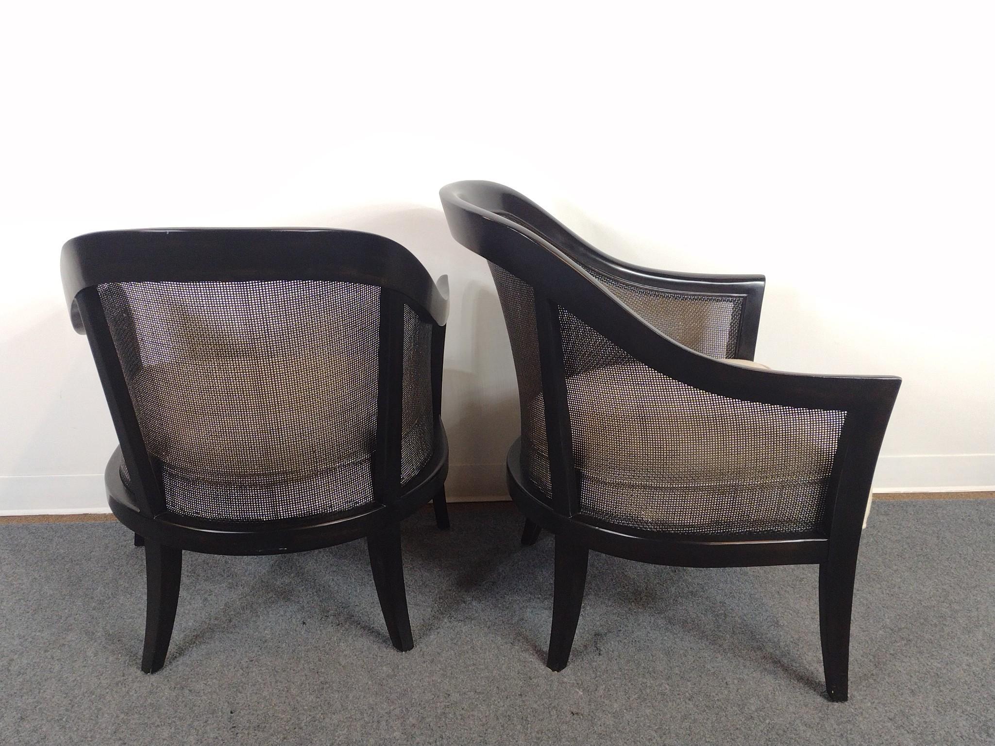 4 Arhaus Cane Back Chairs