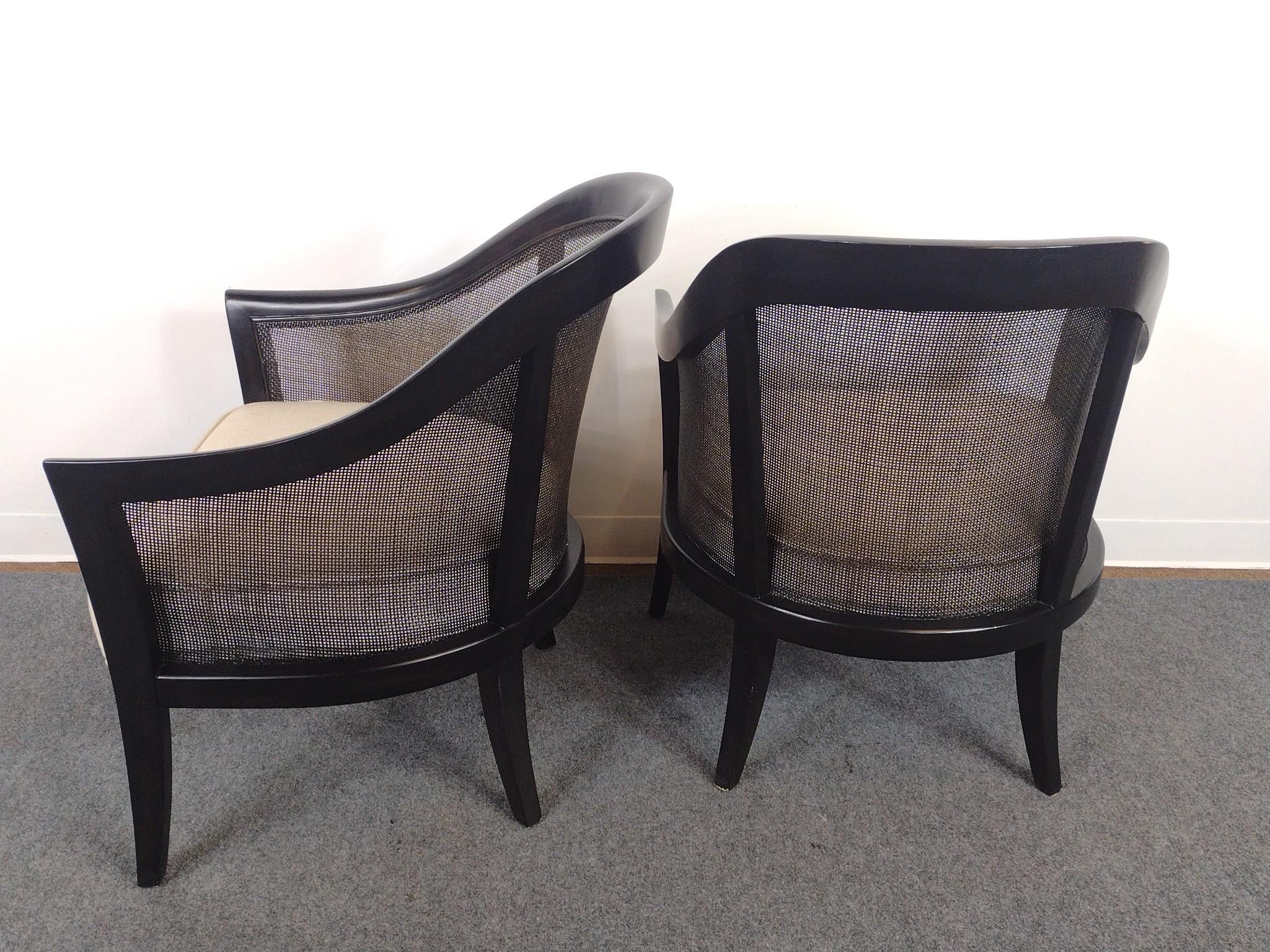 4 Arhaus Cane Back Chairs