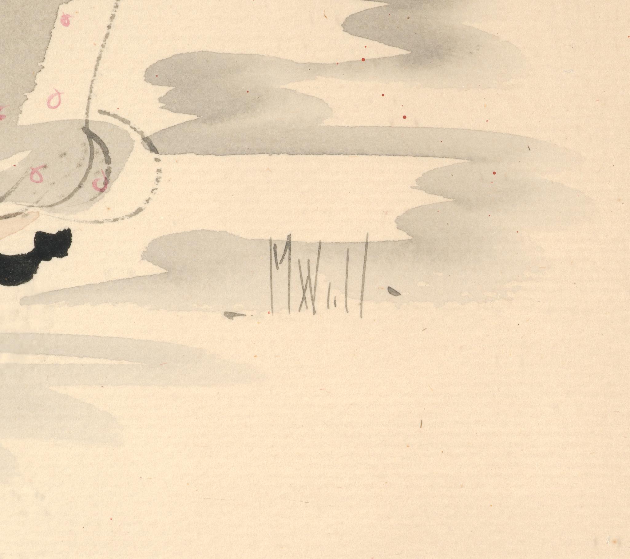 2 Watercolors Signed M. Wall