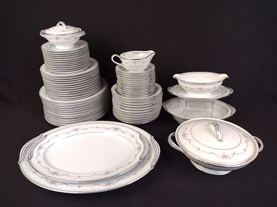 Noritake China "Fairmont" Dinner Service. Largest platter measures 16" x 12-1/2".