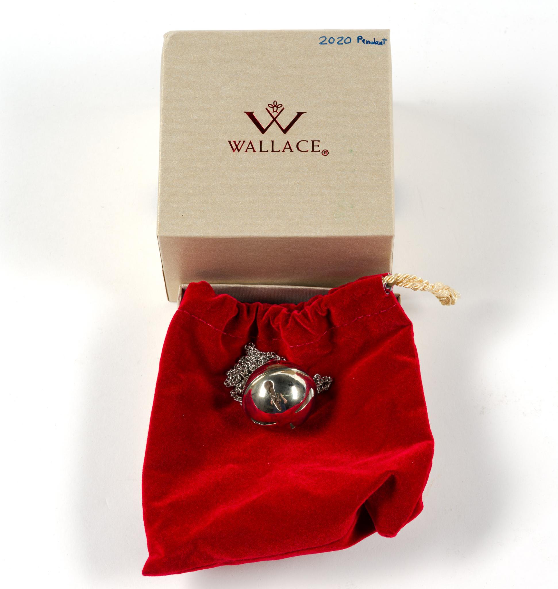 12 Wallace Silverplate Sleigh Bell Ornaments