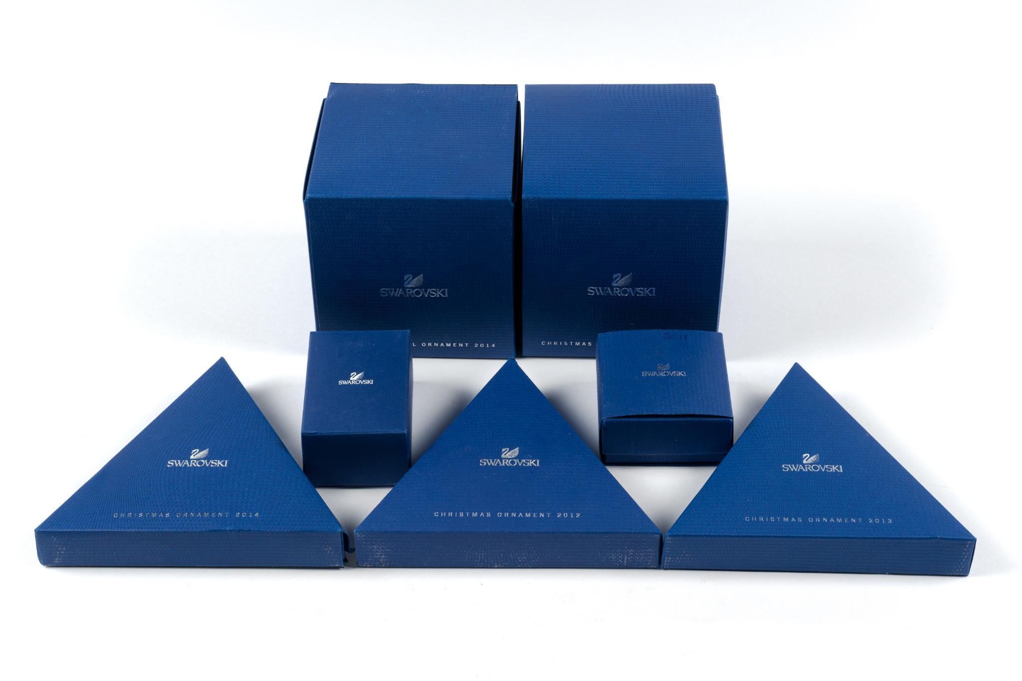 7 Swarovski Crystal Christmas Ornaments