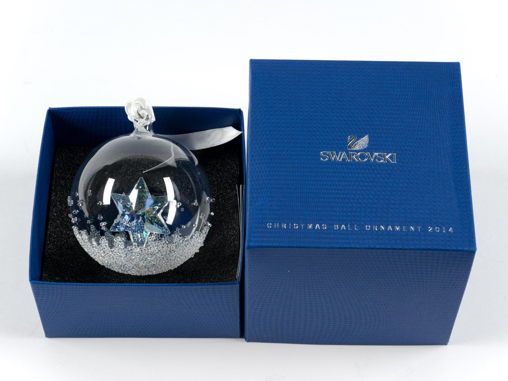 7 Swarovski Crystal Christmas Ornaments