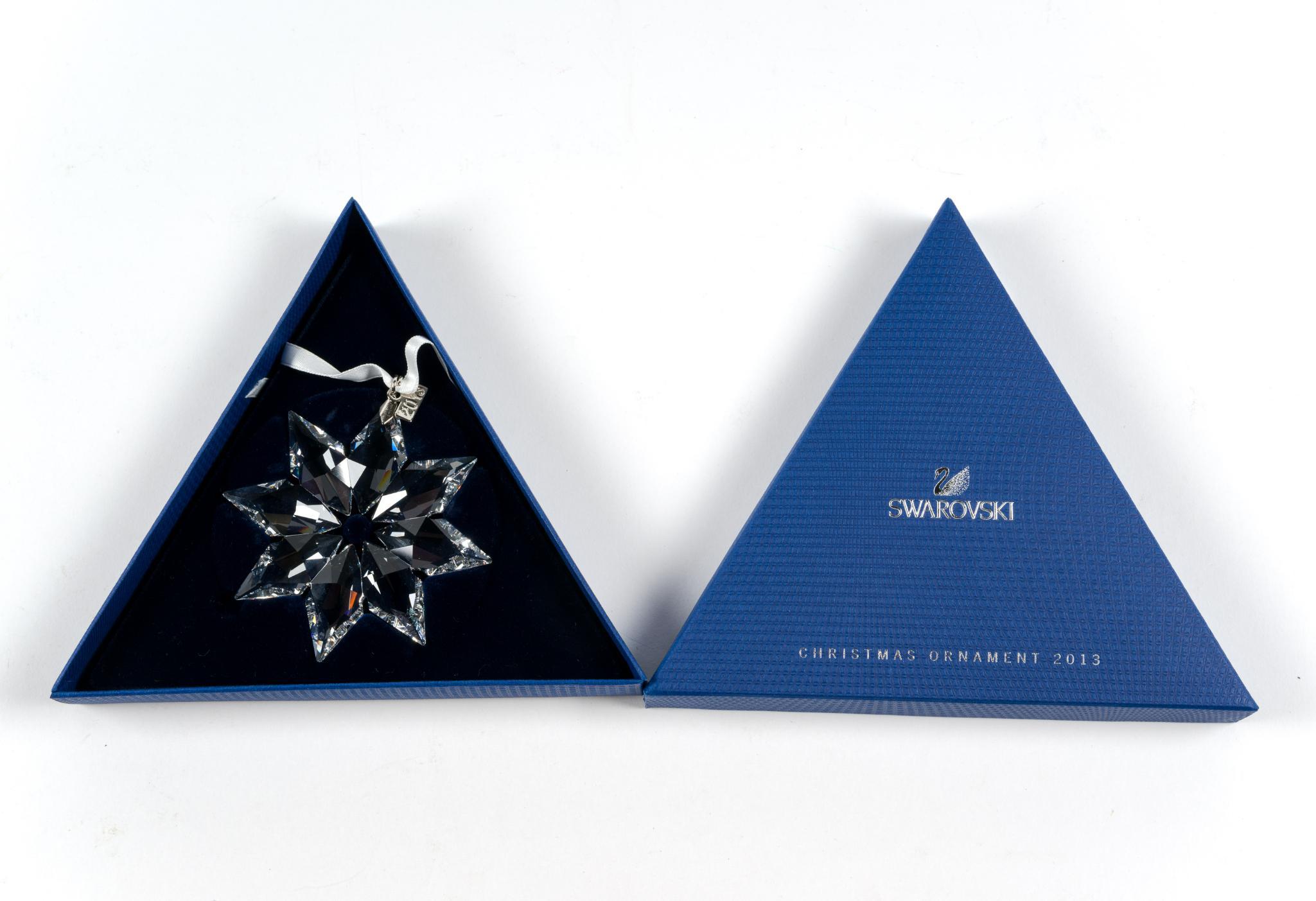 7 Swarovski Crystal Christmas Ornaments