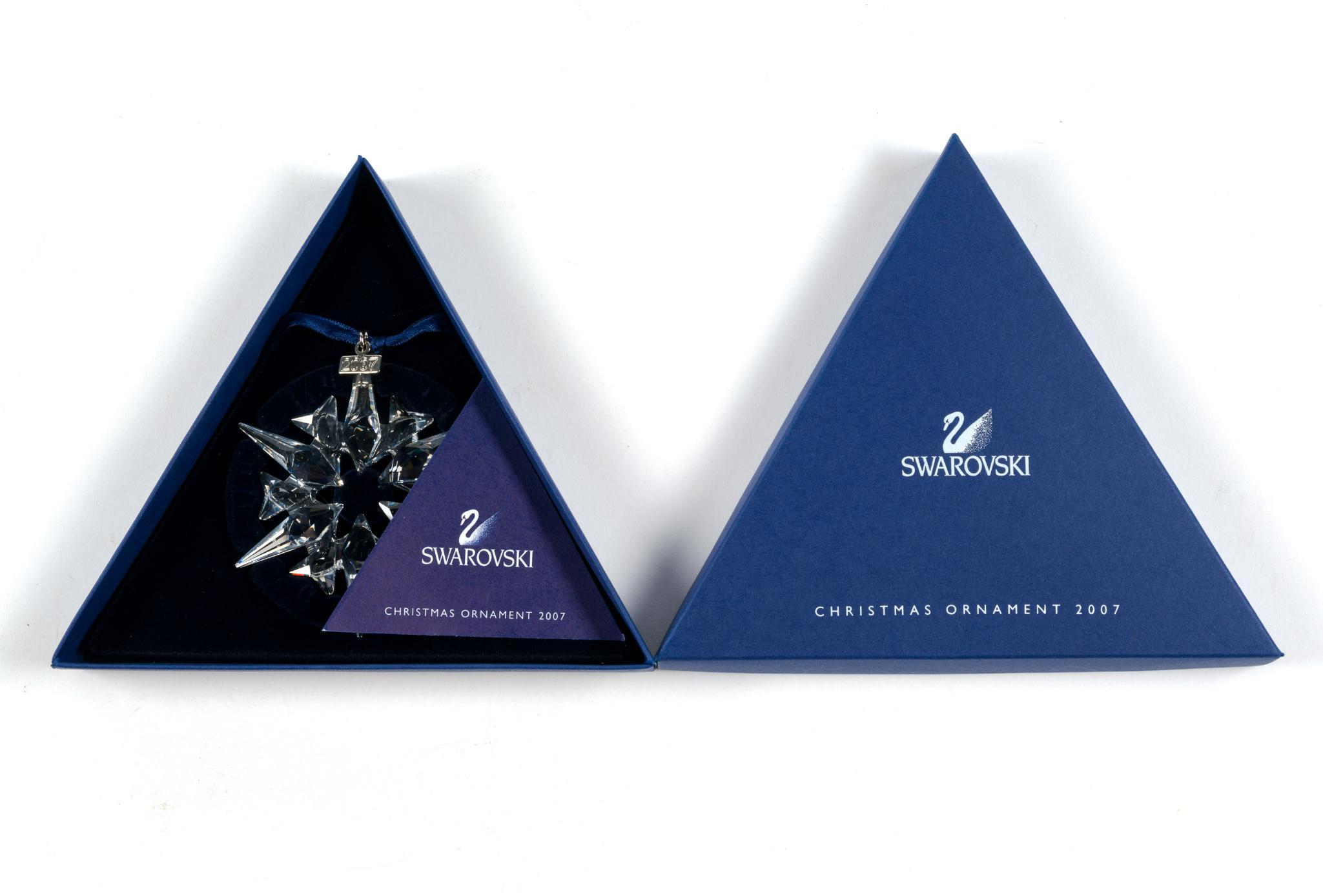 4 Swarovski Crystal Christmas Ornaments