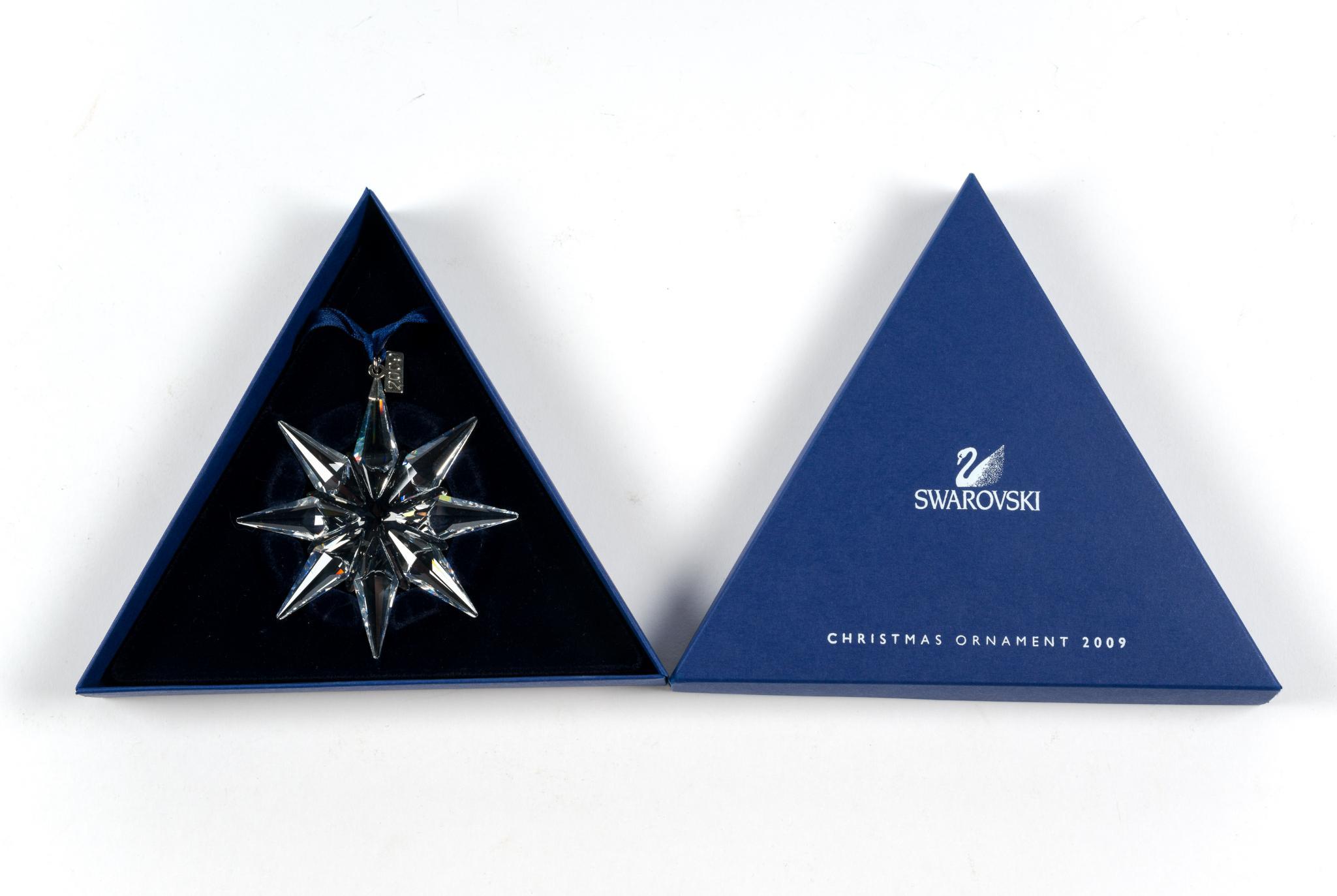 4 Swarovski Crystal Christmas Ornaments