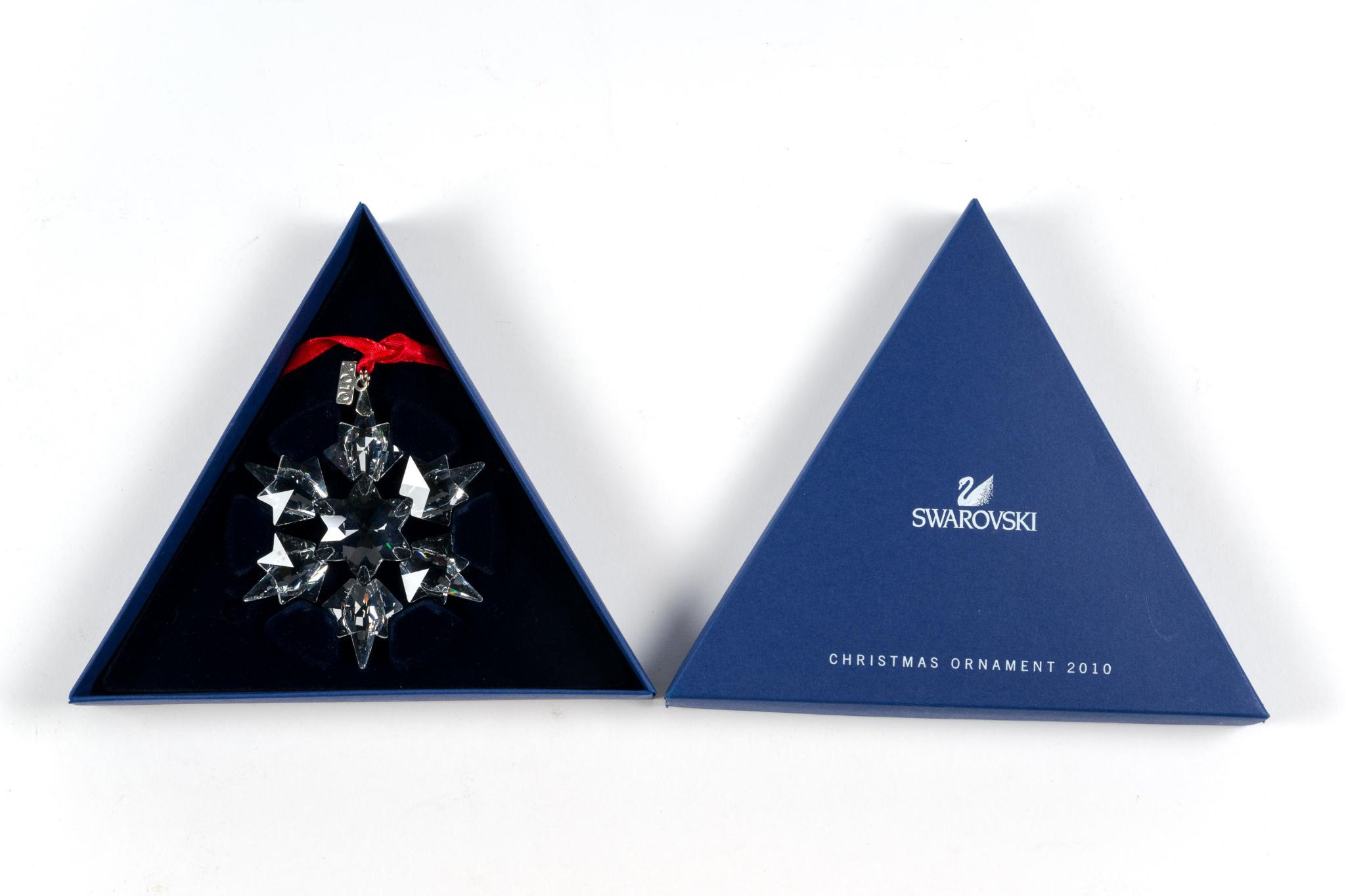 4 Swarovski Crystal Christmas Ornaments