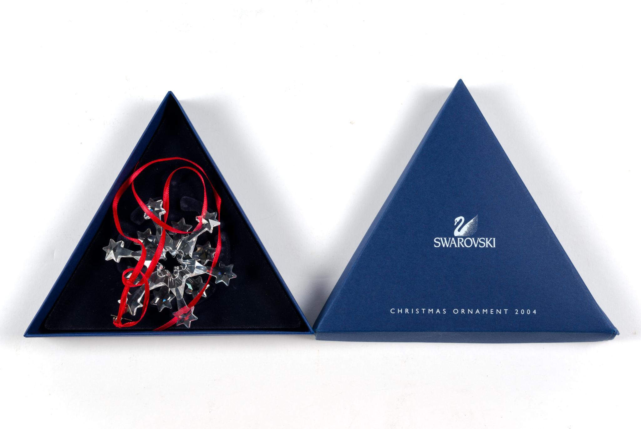 6 Swarovski Crystal Christmas Ornaments