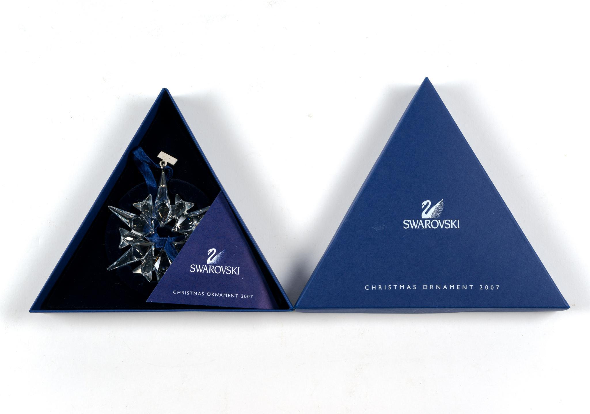 6 Swarovski Crystal Christmas Ornaments