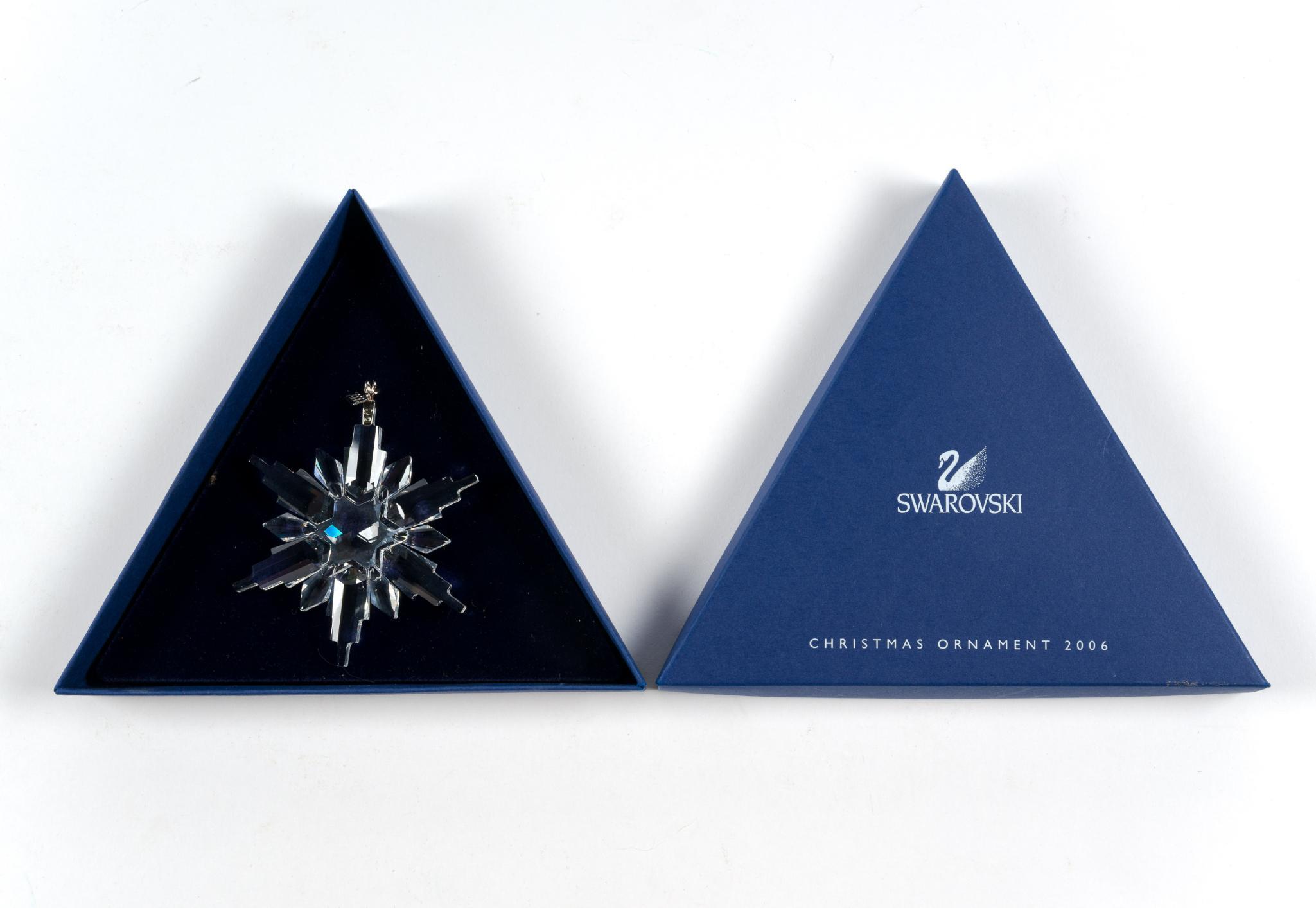 6 Swarovski Crystal Christmas Ornaments