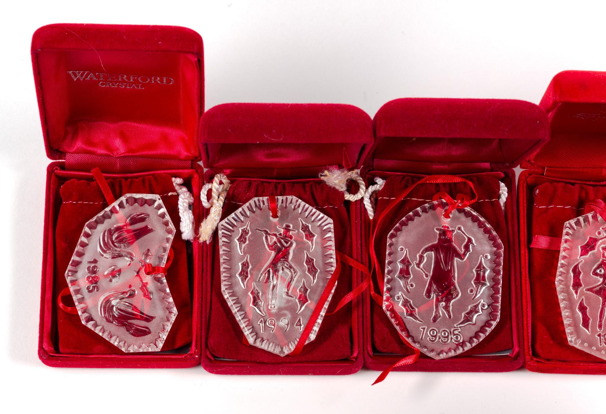 Waterford Twelve Days of Christmas Crystal Ornament Set