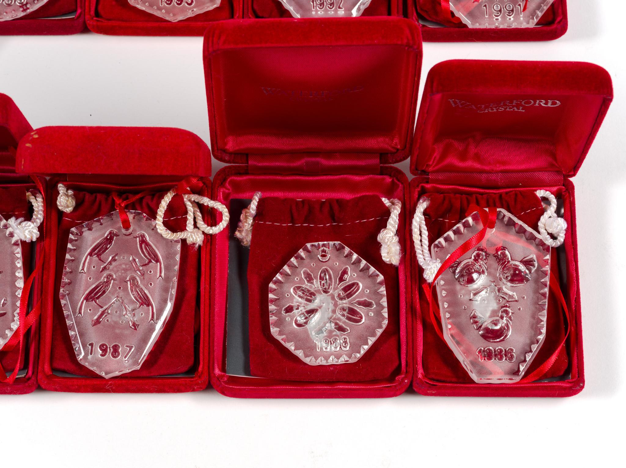 Waterford Twelve Days of Christmas Crystal Ornament Set