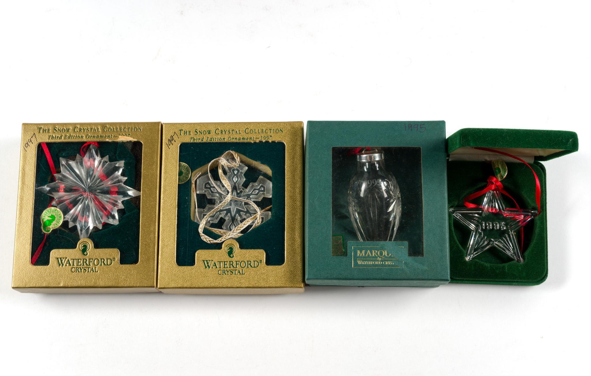 Waterford Ornaments Incl. Crystal and Silverplate