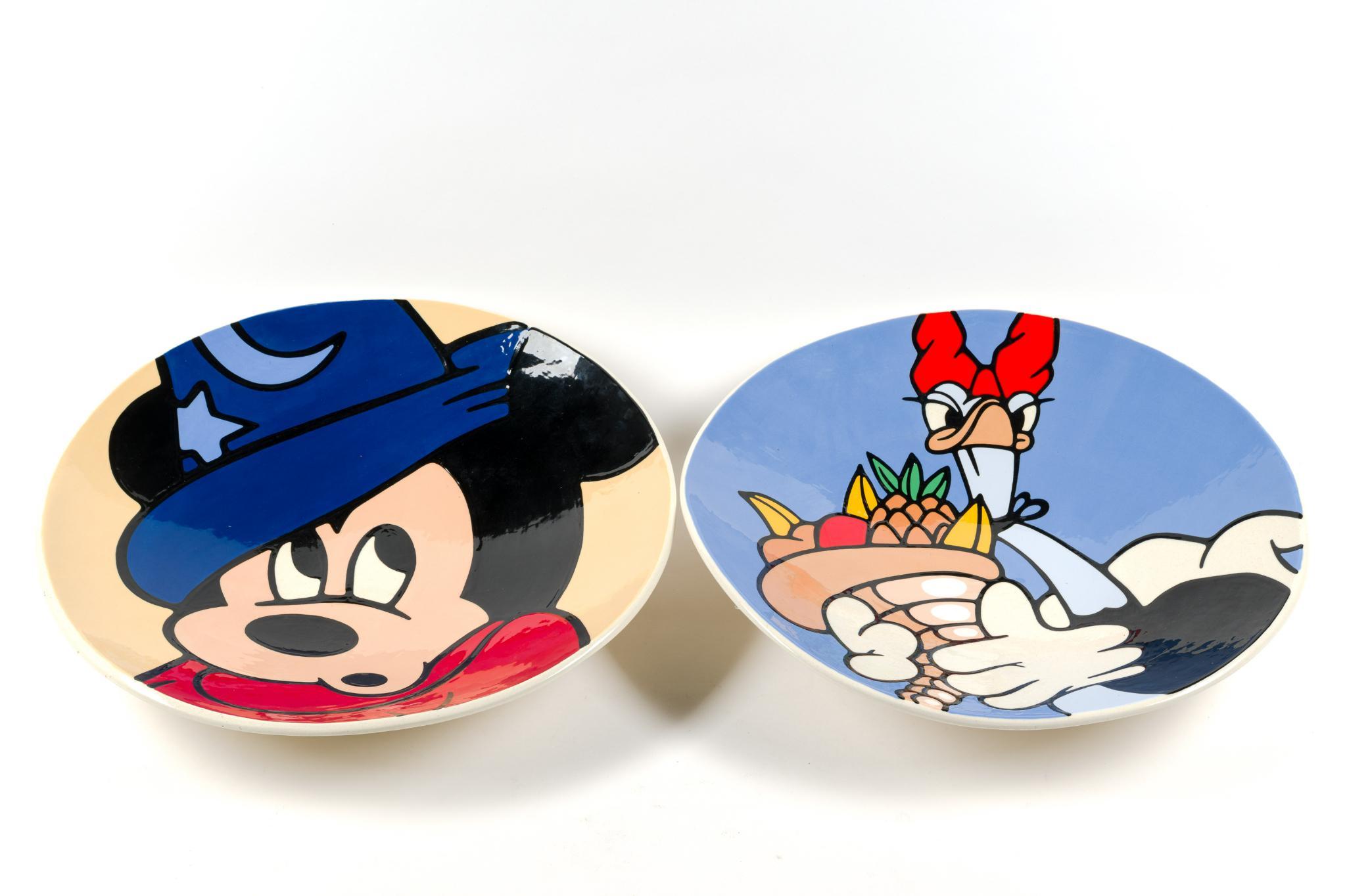 2 "Brenda White" Limited Edition Walt Disney Saucers