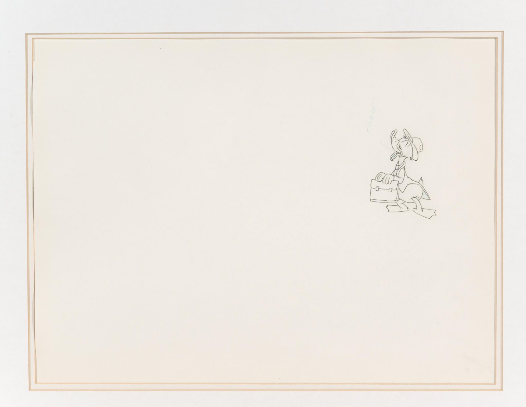 Donald Duck Animation Cel and Sketch