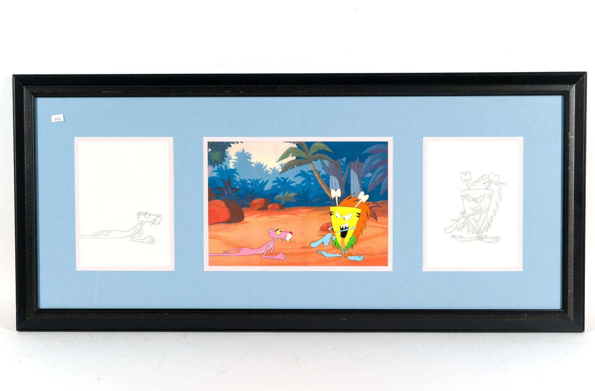 Pink Panther Animation Cel & Sketches
