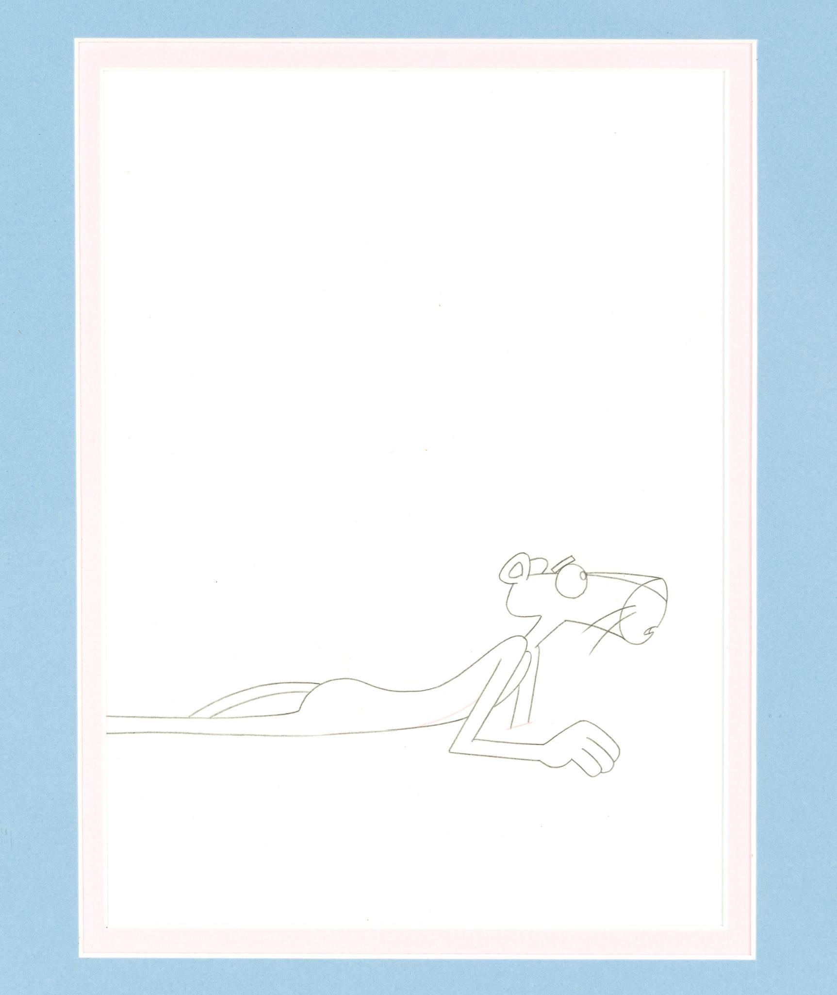 Pink Panther Animation Cel & Sketches