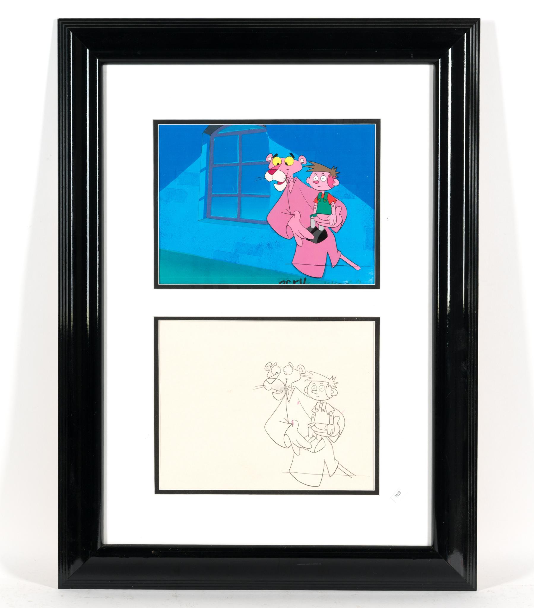 Pink Panther Animation Cel & Sketch