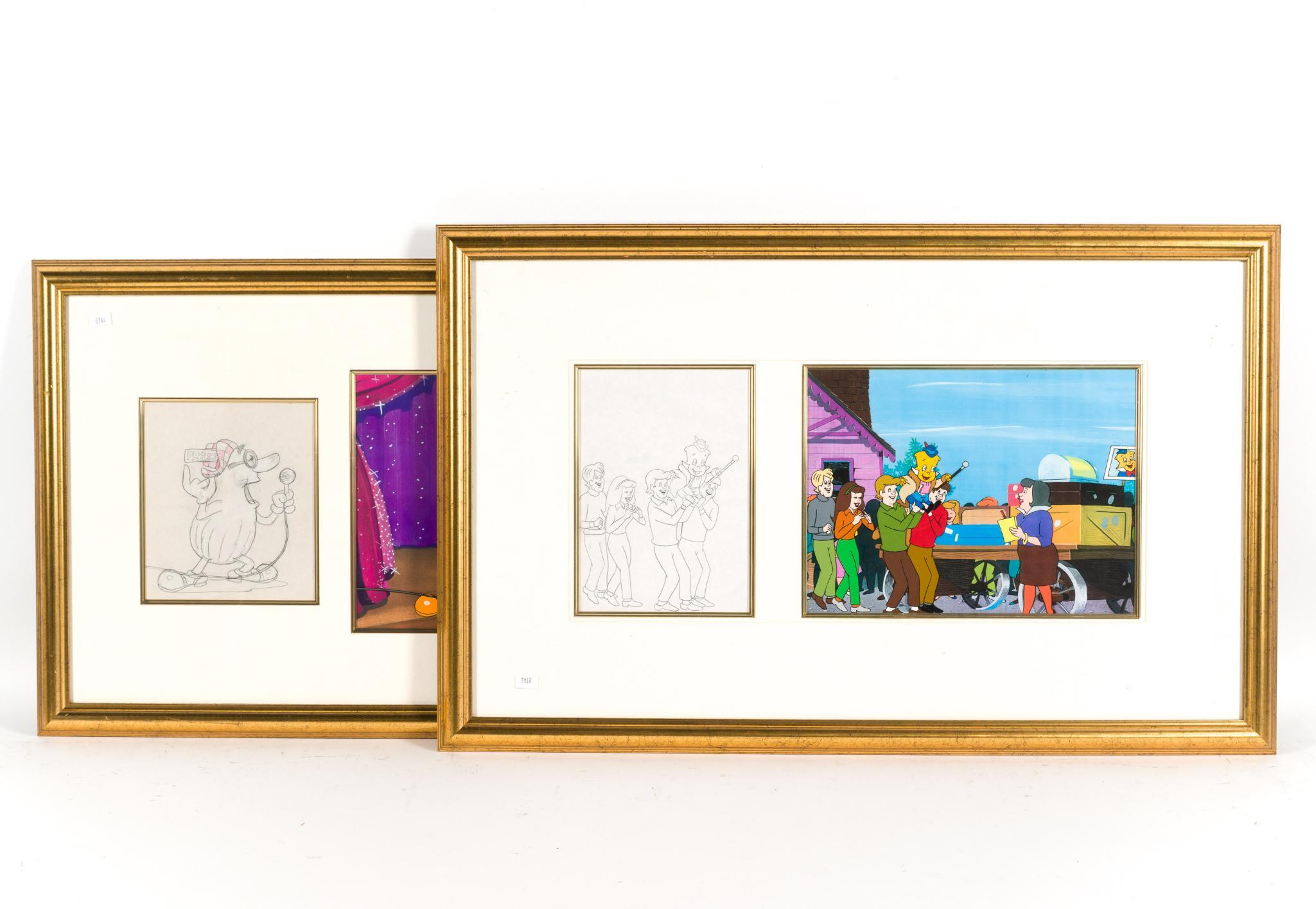 2 Framed Animation Art