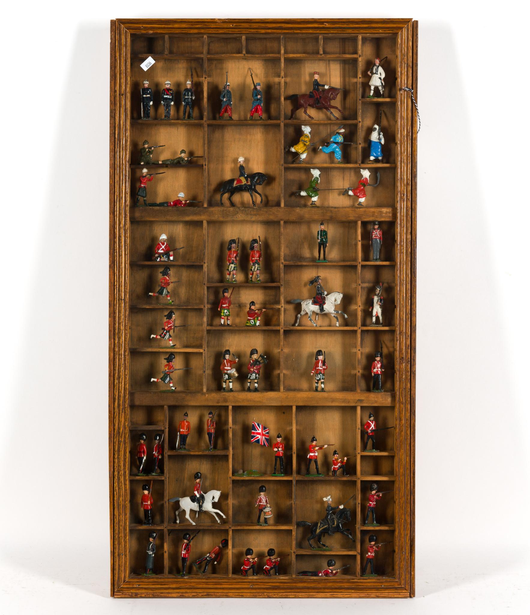 Display of British Infantry Metal Toy Soldiers