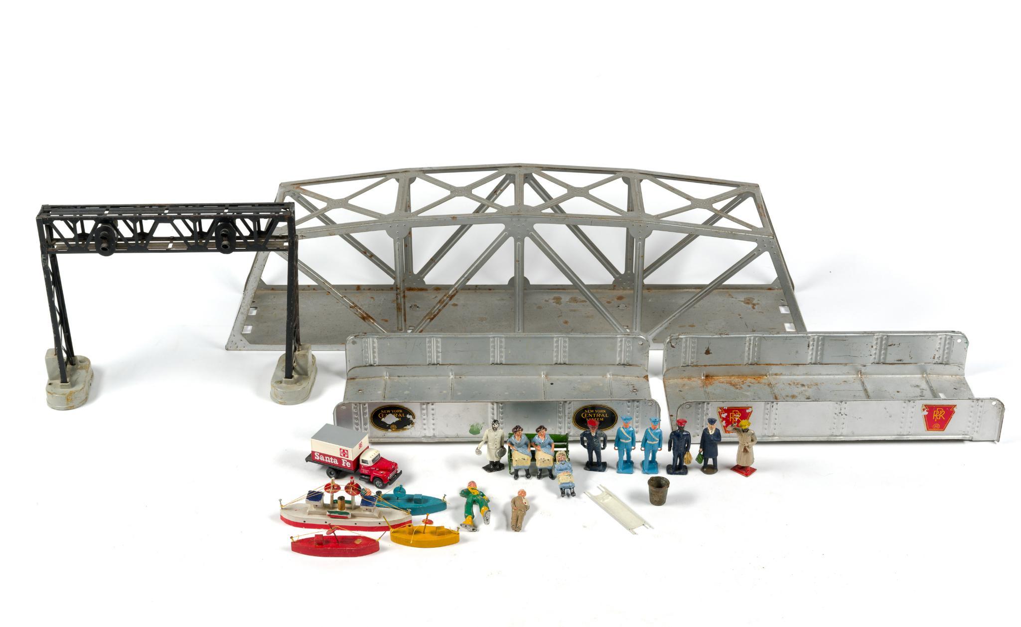 O Gauge Metal Bridges & Lead Figurines