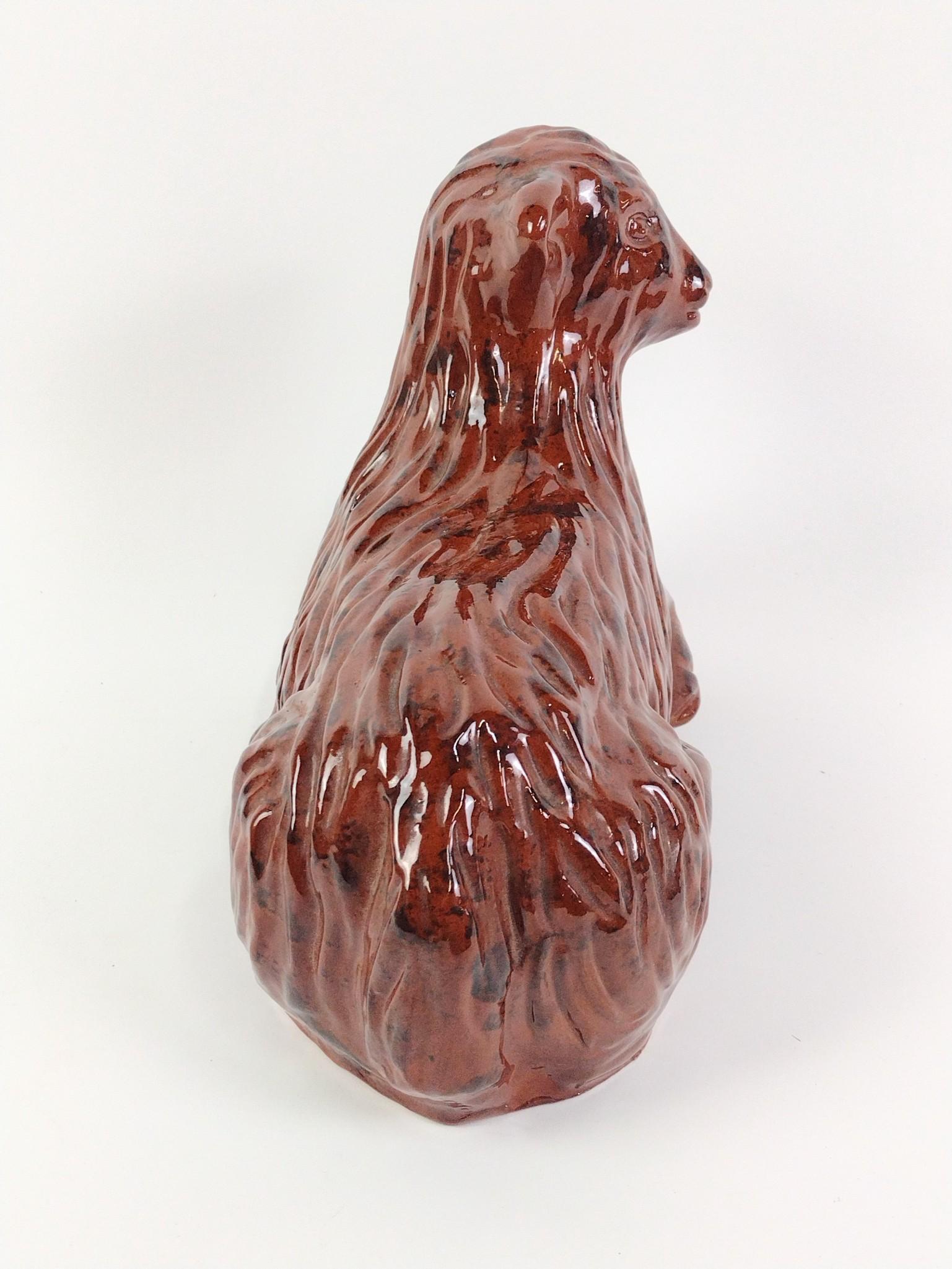 Vintage Ned Foltz Signed Redware Lamb