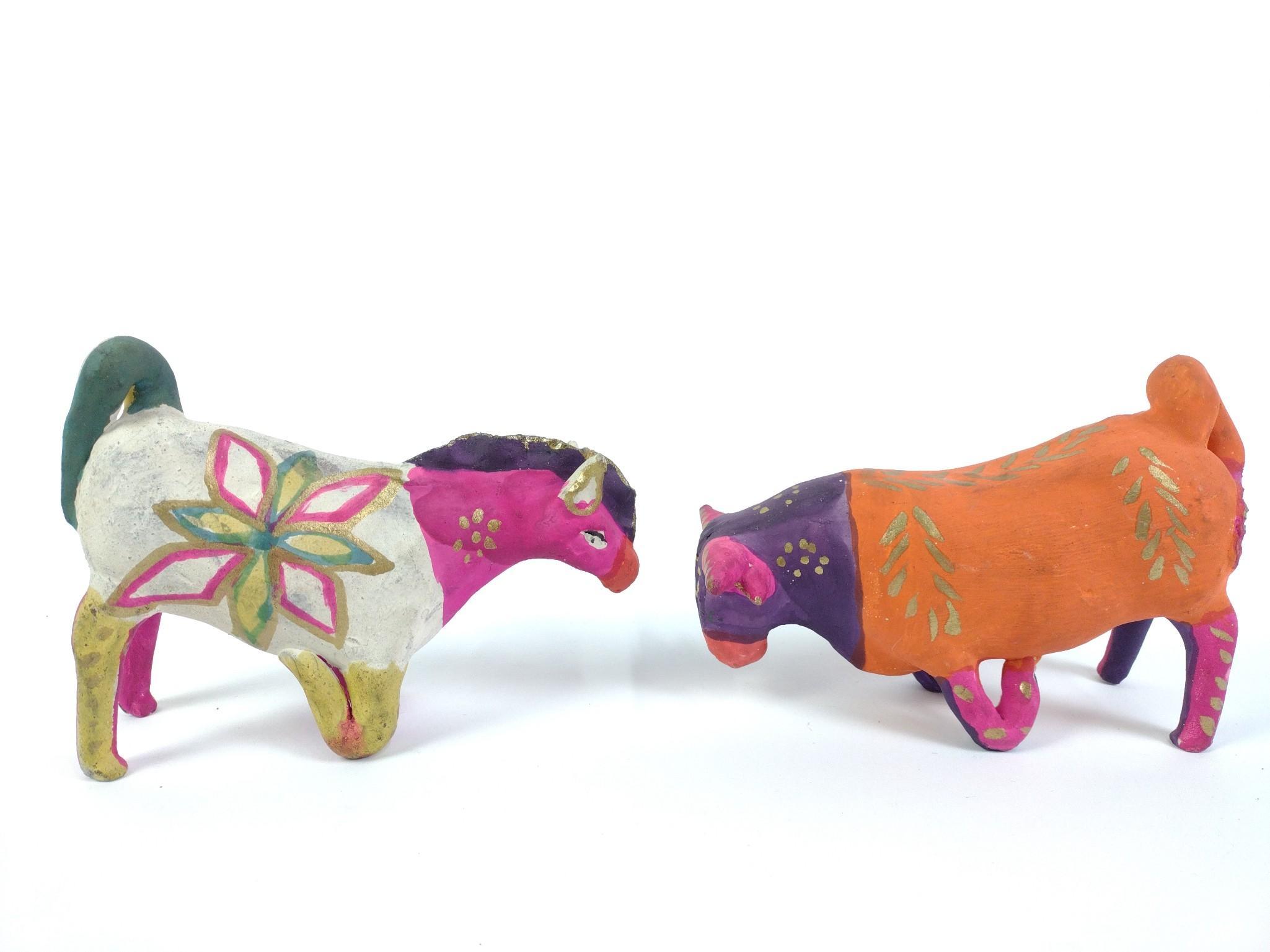 10 Piece Mexican Pottery Folk Art Nativity Scene