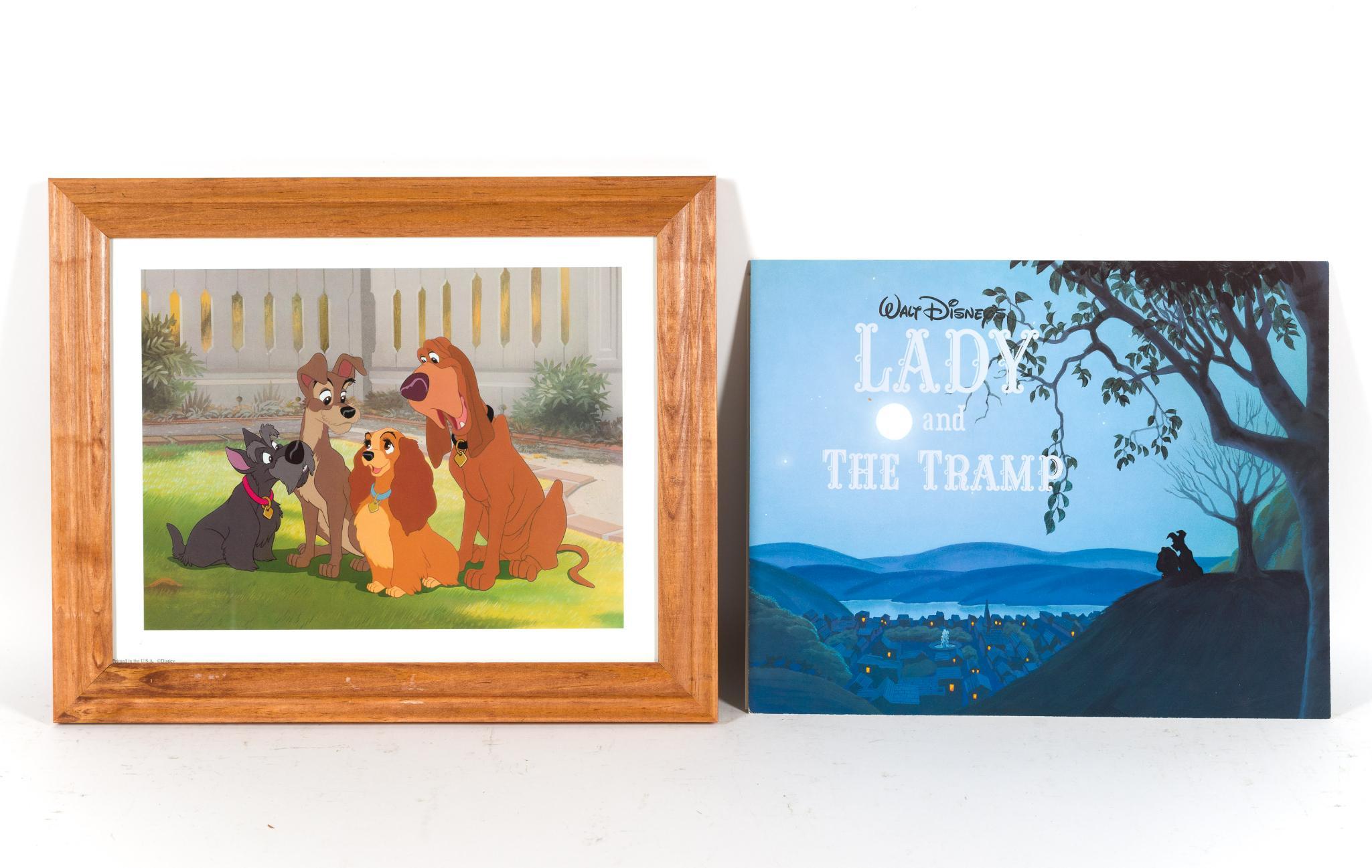 4 Disney Lady and The Tramp Lithographs