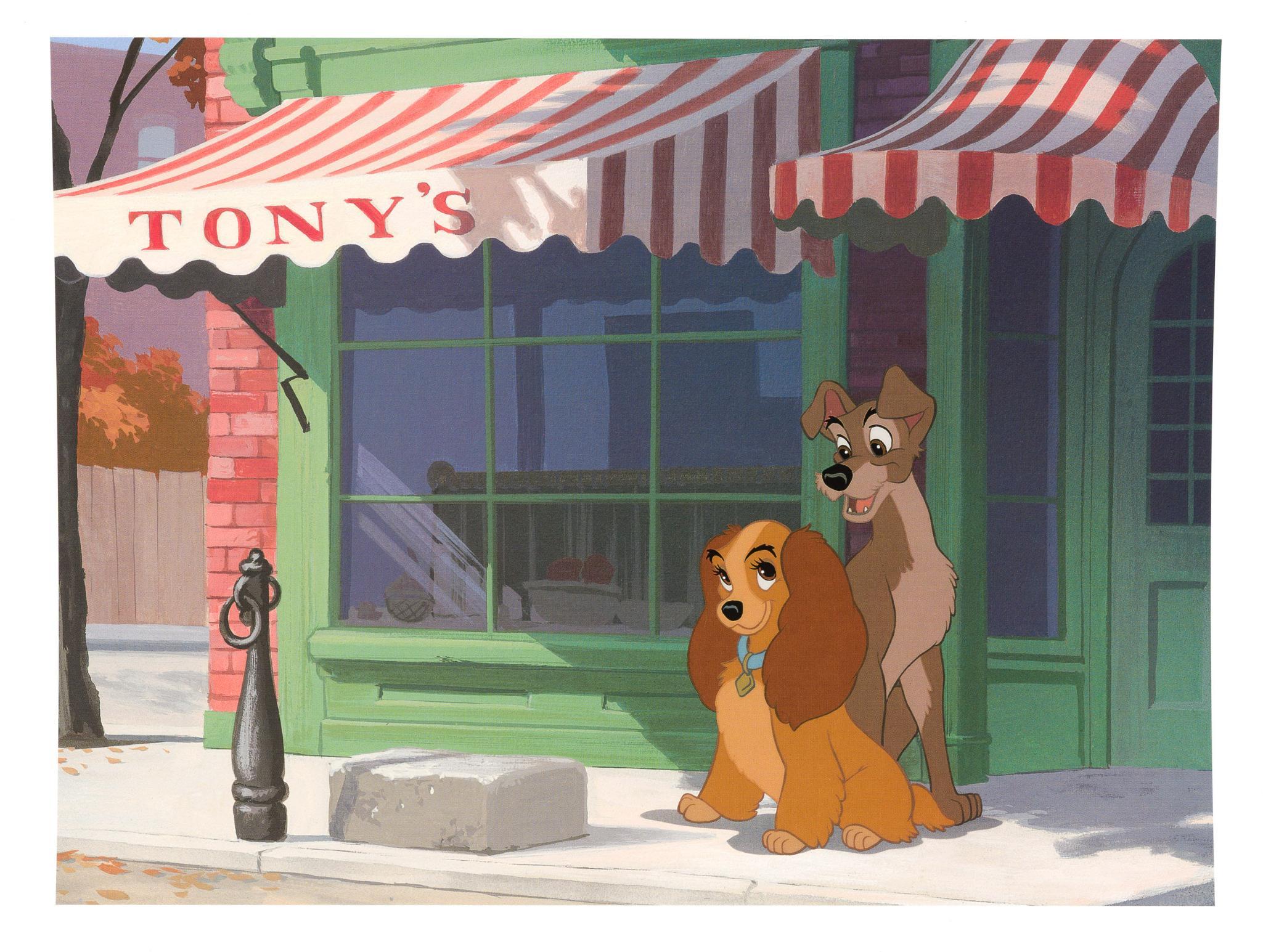 4 Disney Lady and The Tramp Lithographs