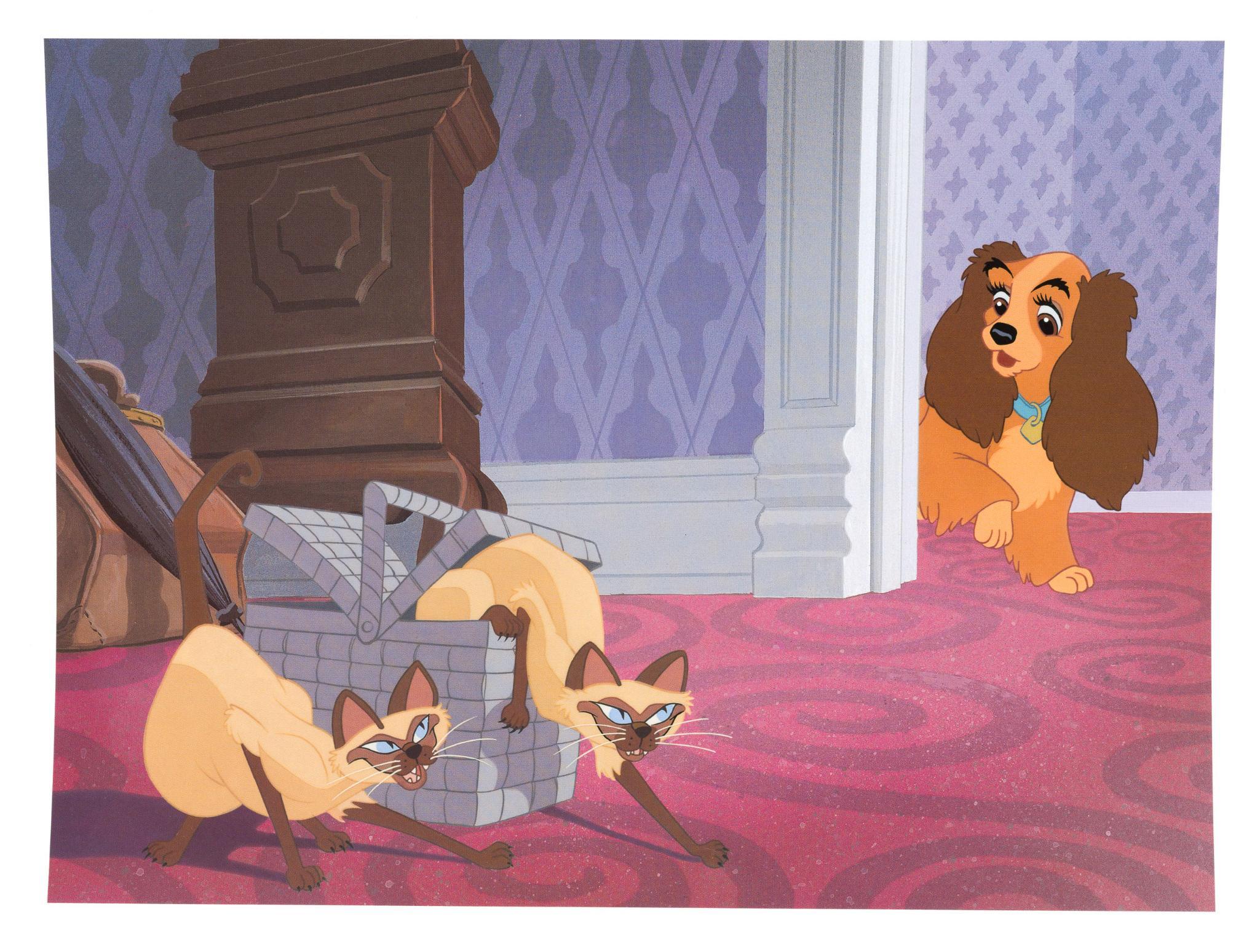 4 Disney Lady and The Tramp Lithographs
