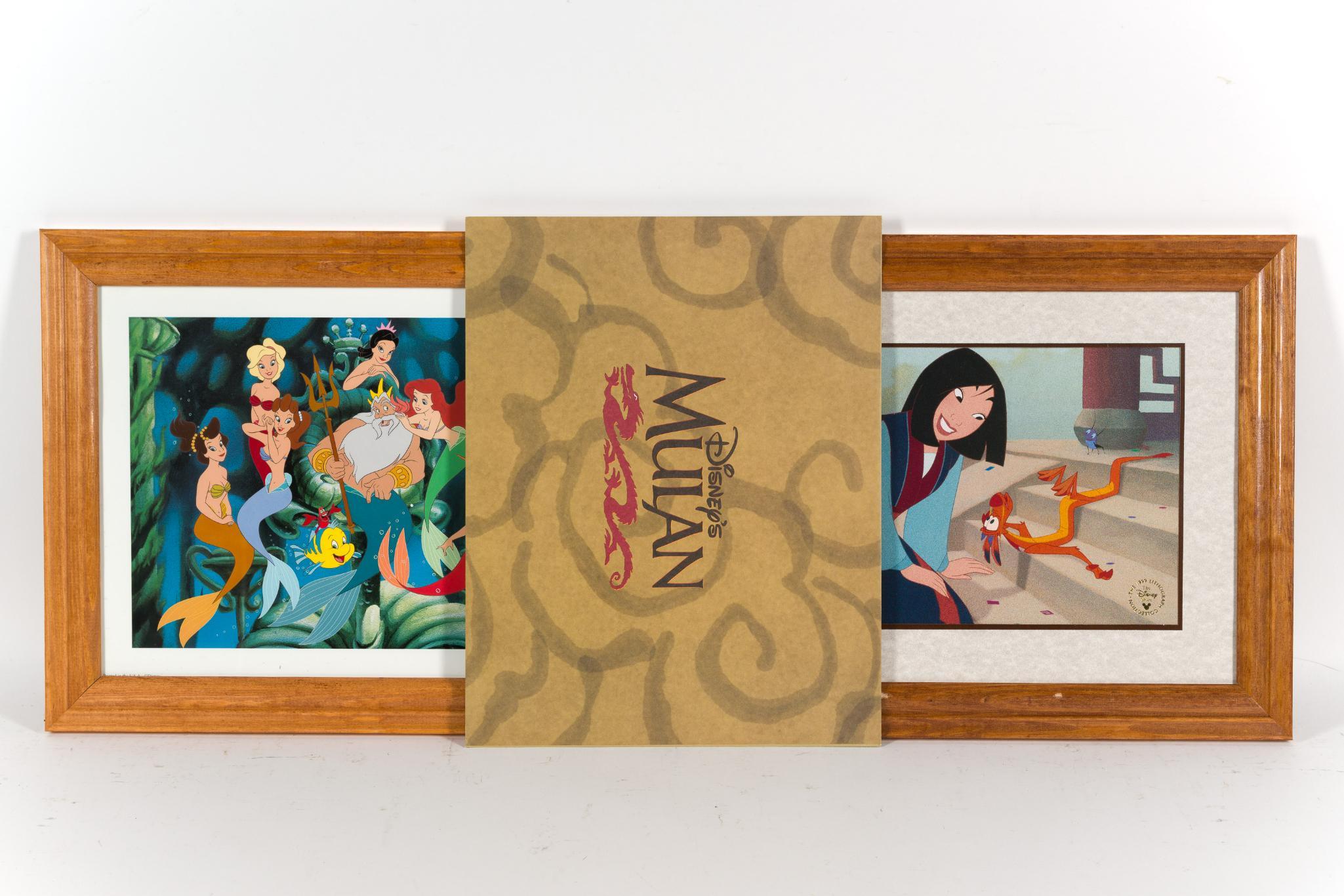 2 Disney Lithographs incl. Mulan