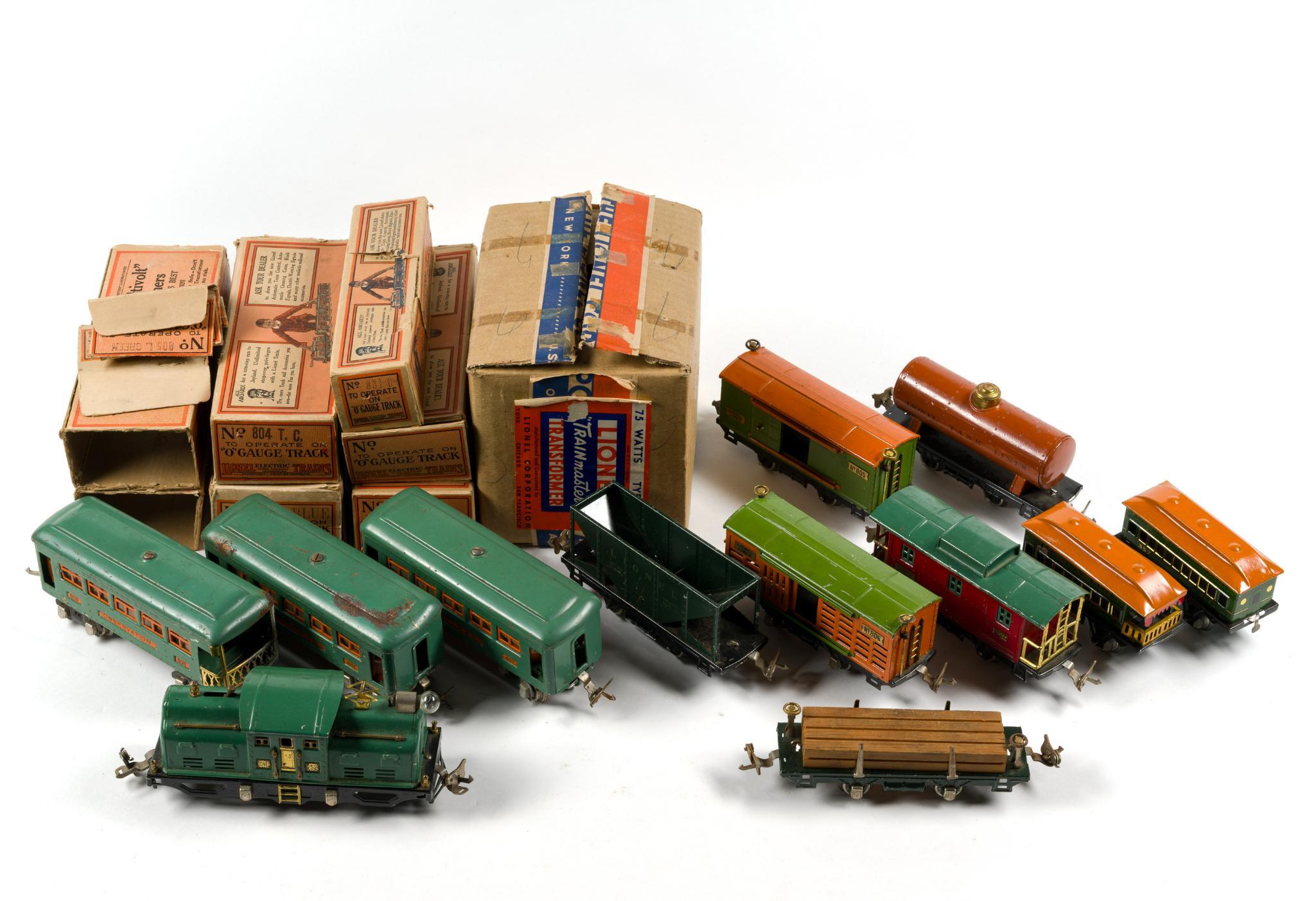 Lionel O Gauge Prewar Locomotive Freight And Passenger Cars