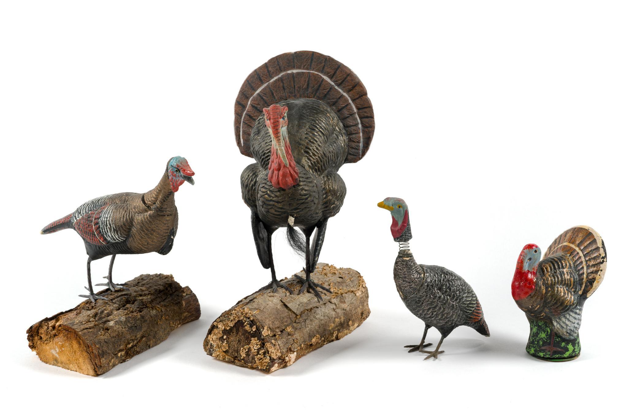 Vintage German Paper Mache Turkey Colllection