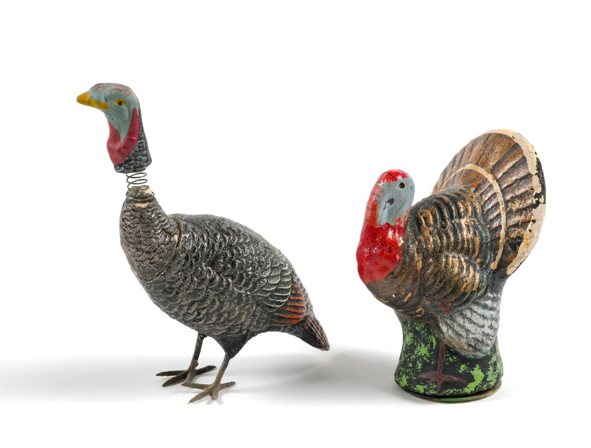 Vintage German Paper Mache Turkey Colllection