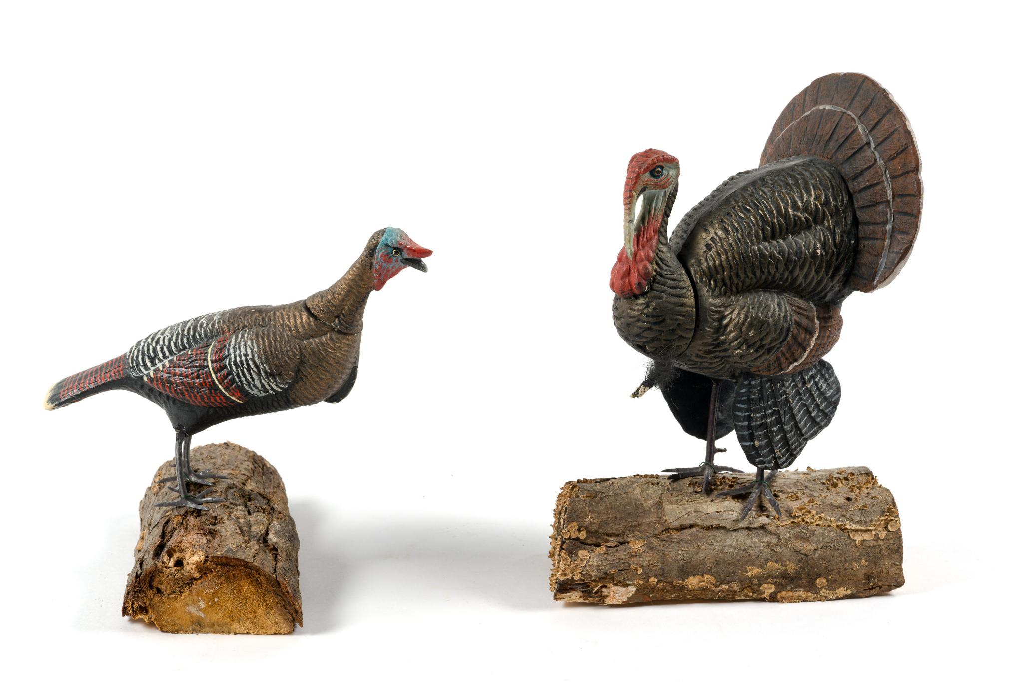Vintage German Paper Mache Turkey Colllection