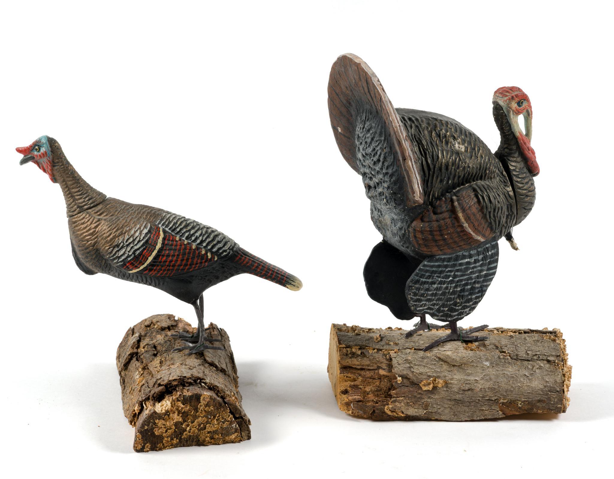 Vintage German Paper Mache Turkey Colllection