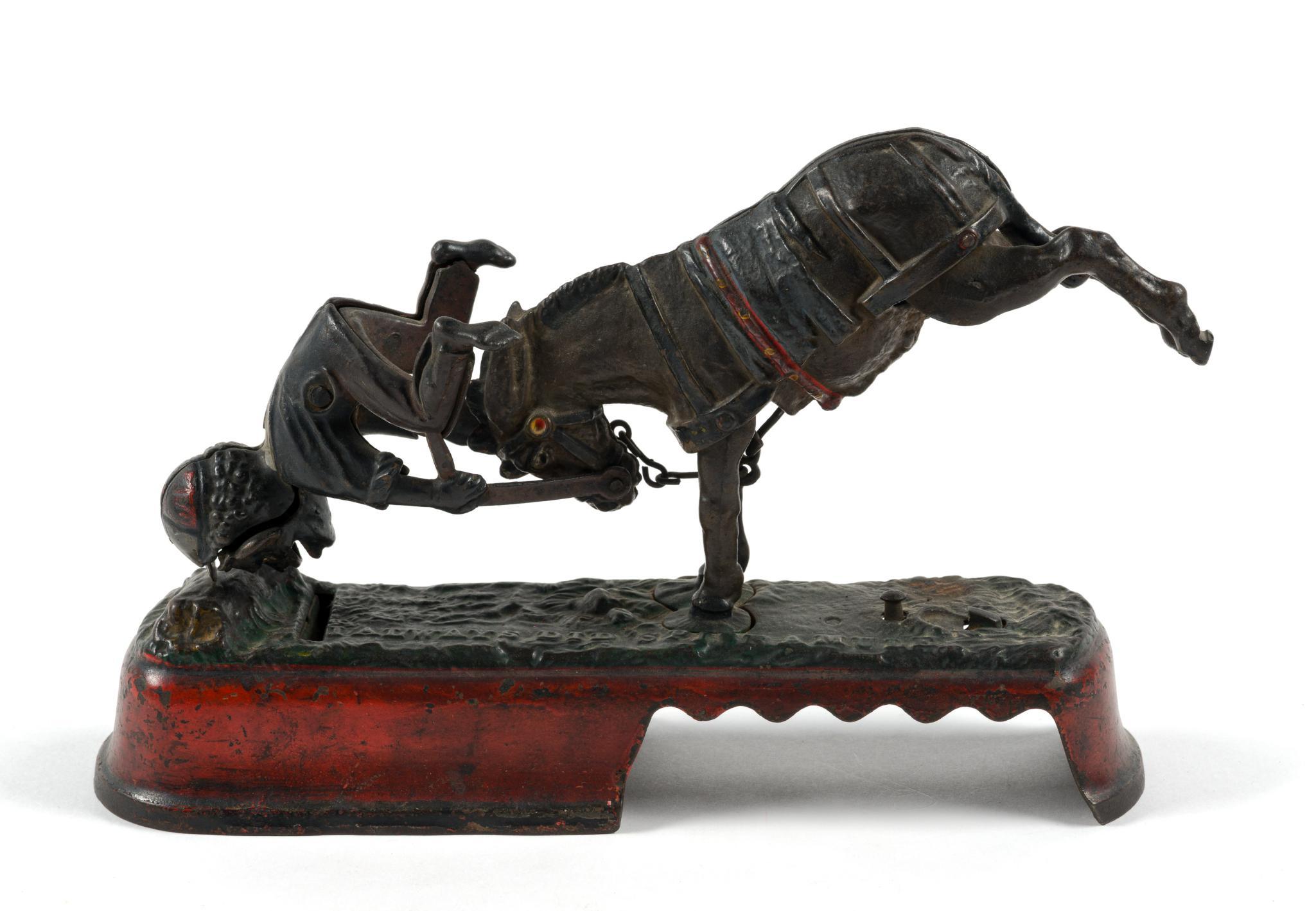 Mule Rider Cast Iron Mechanical Bank