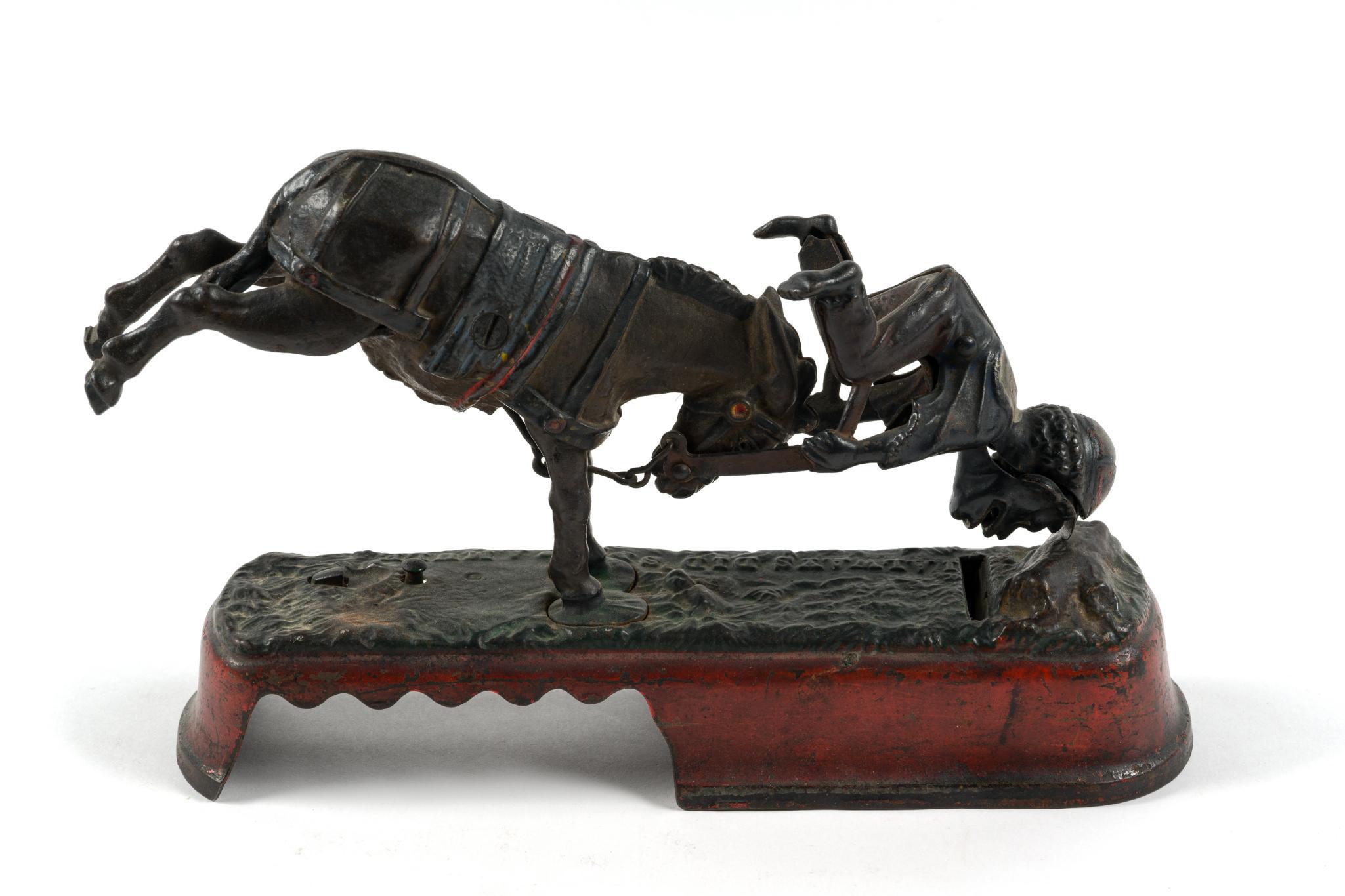 Mule Rider Cast Iron Mechanical Bank