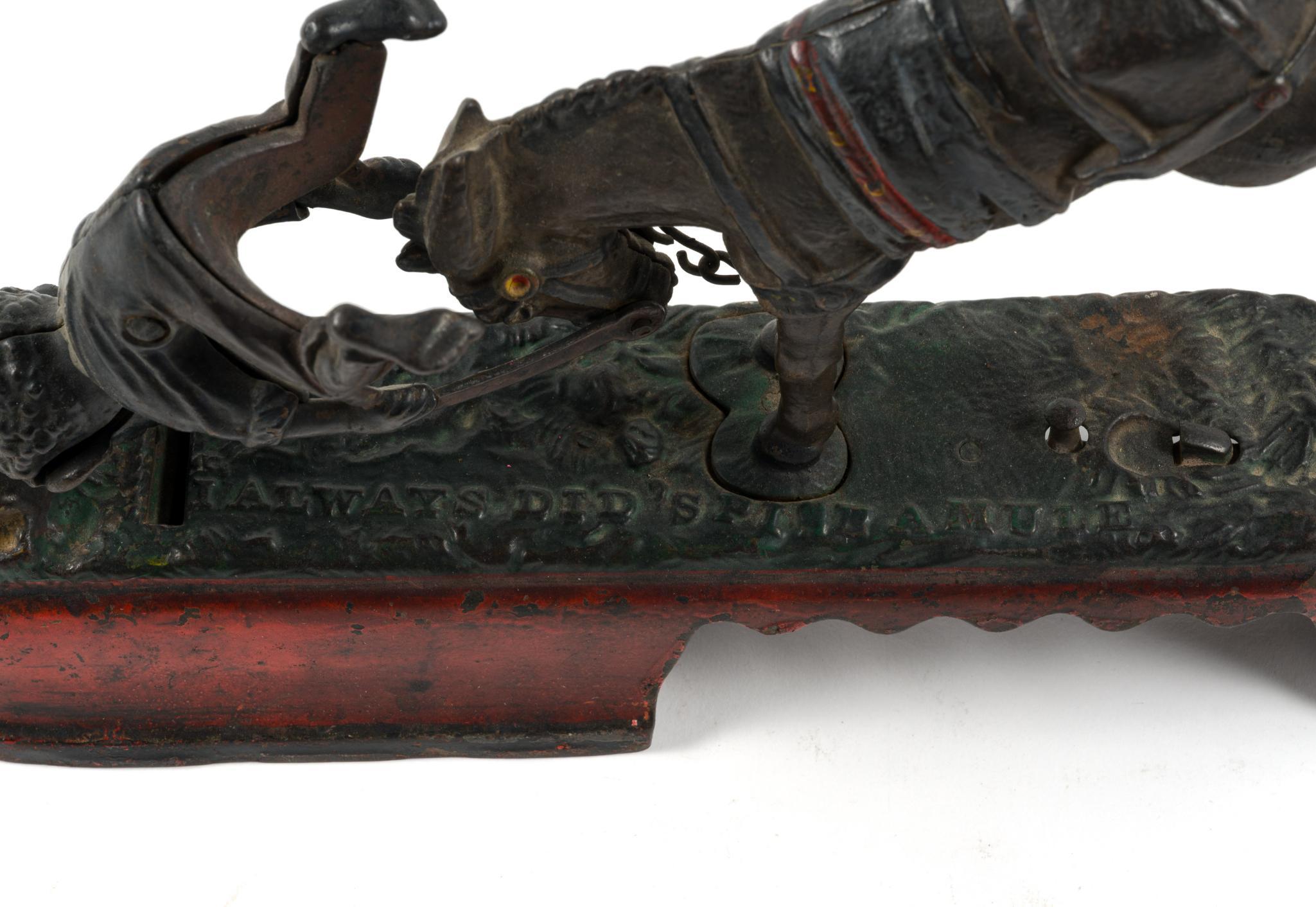 Mule Rider Cast Iron Mechanical Bank