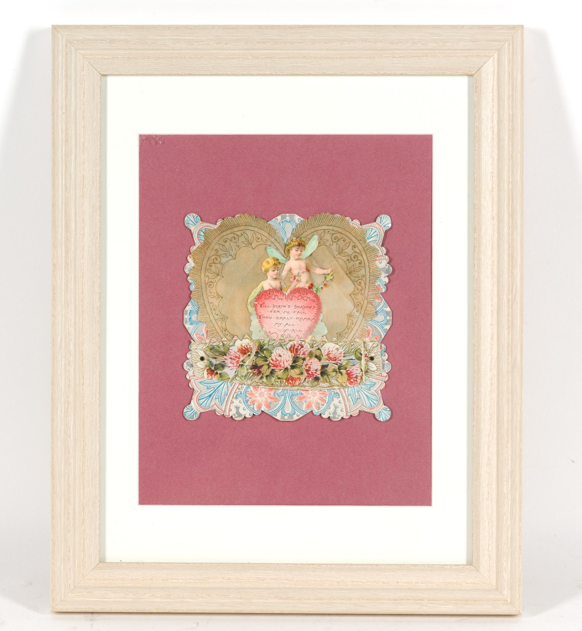 Framed Victorian-Style Valentines Day Card