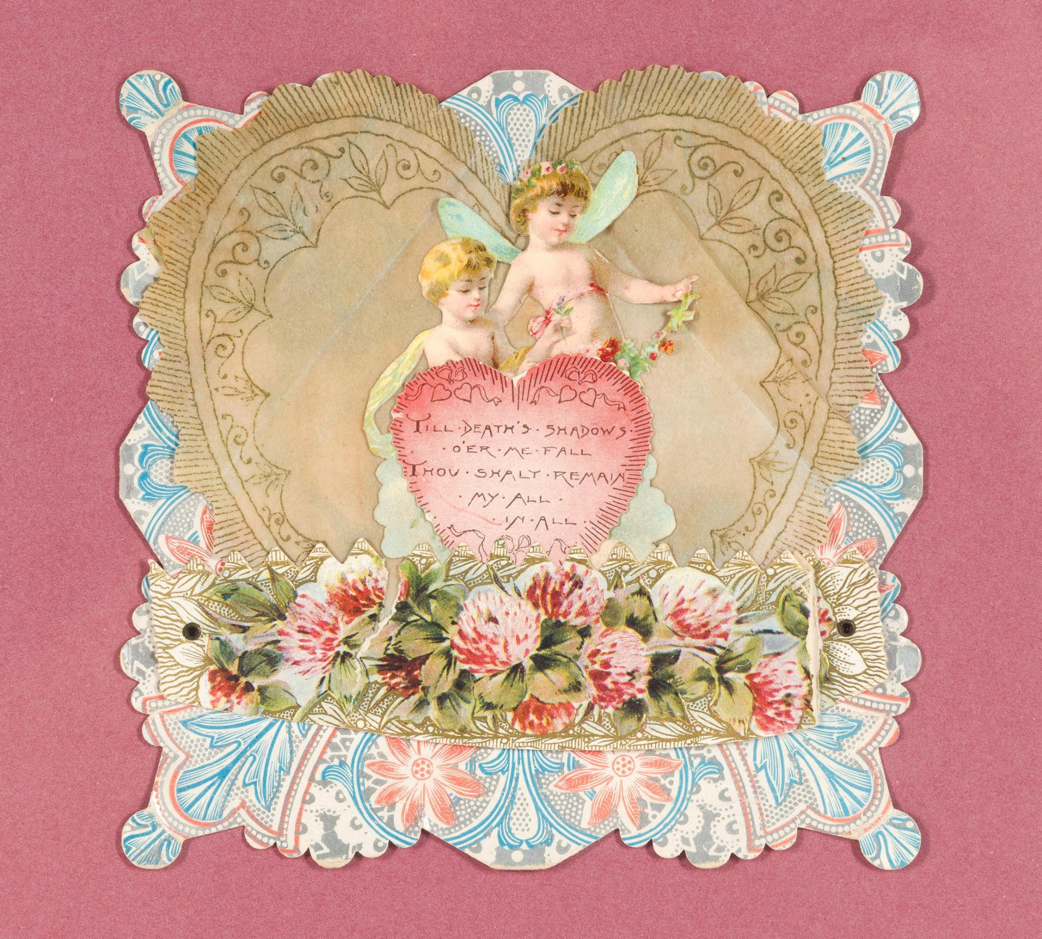 Framed Victorian-Style Valentines Day Card