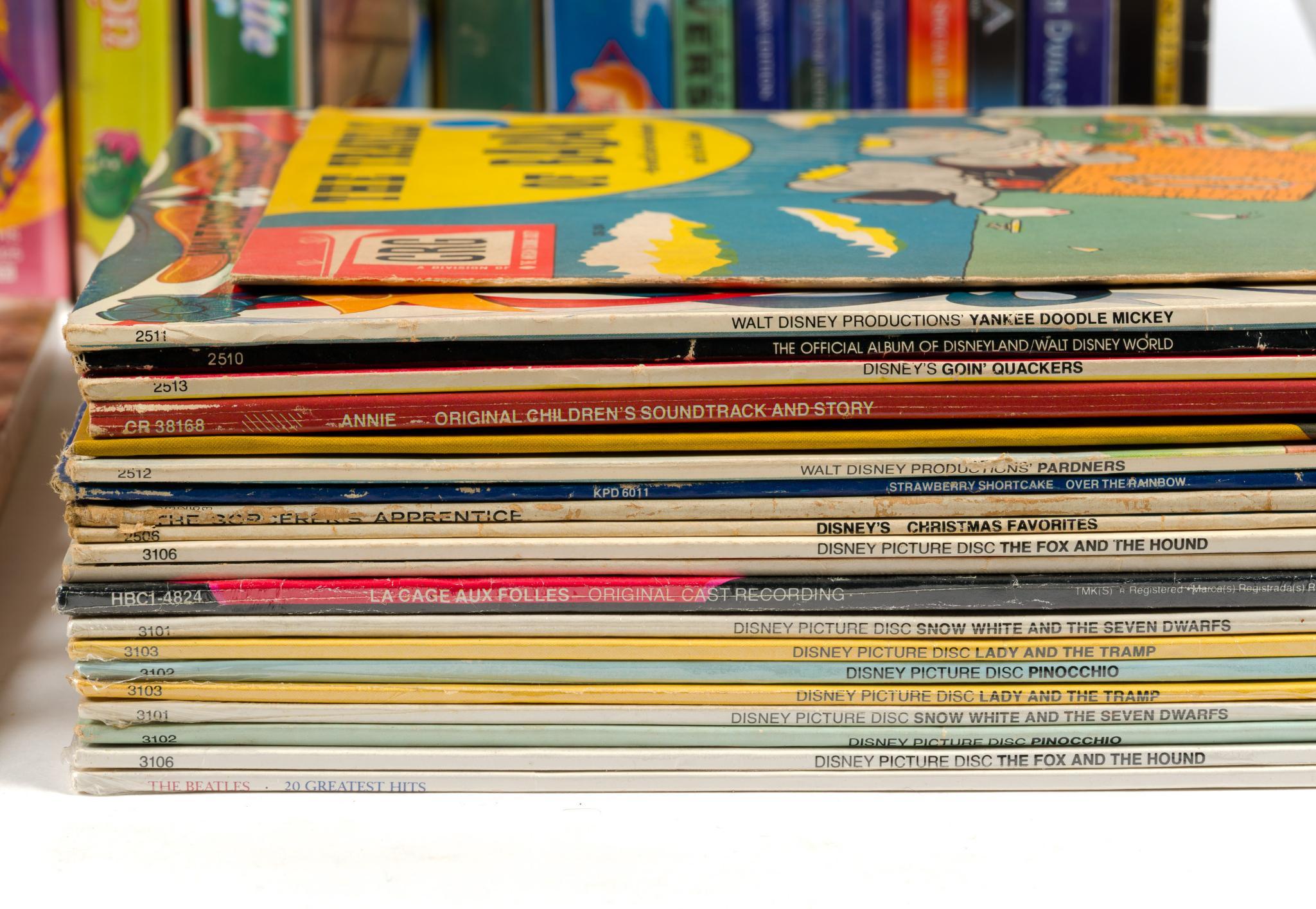 Disney VHS, Records, and DVDs
