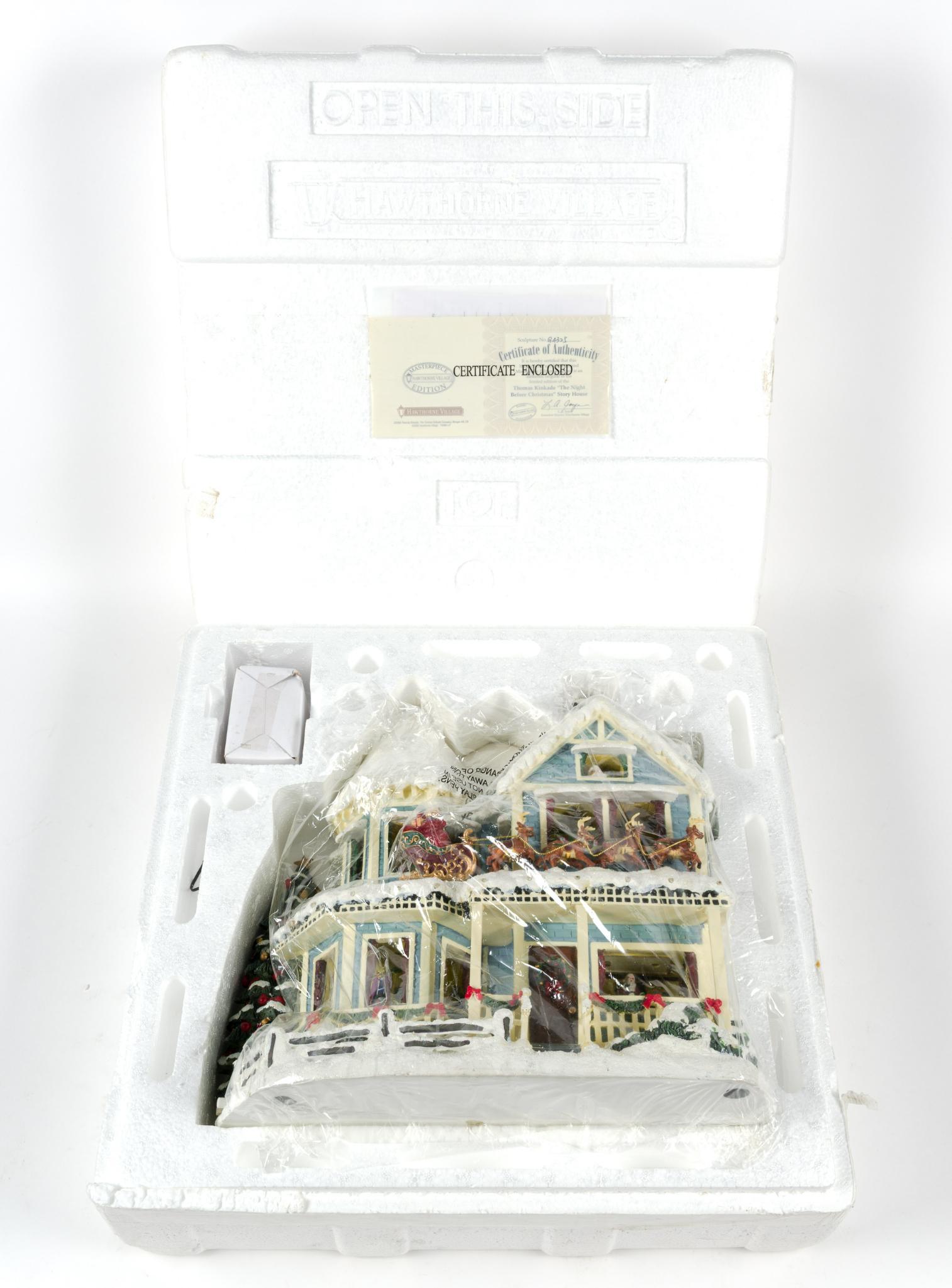 Thomas Kinkade "The Night Before Christmas" Story House with COA