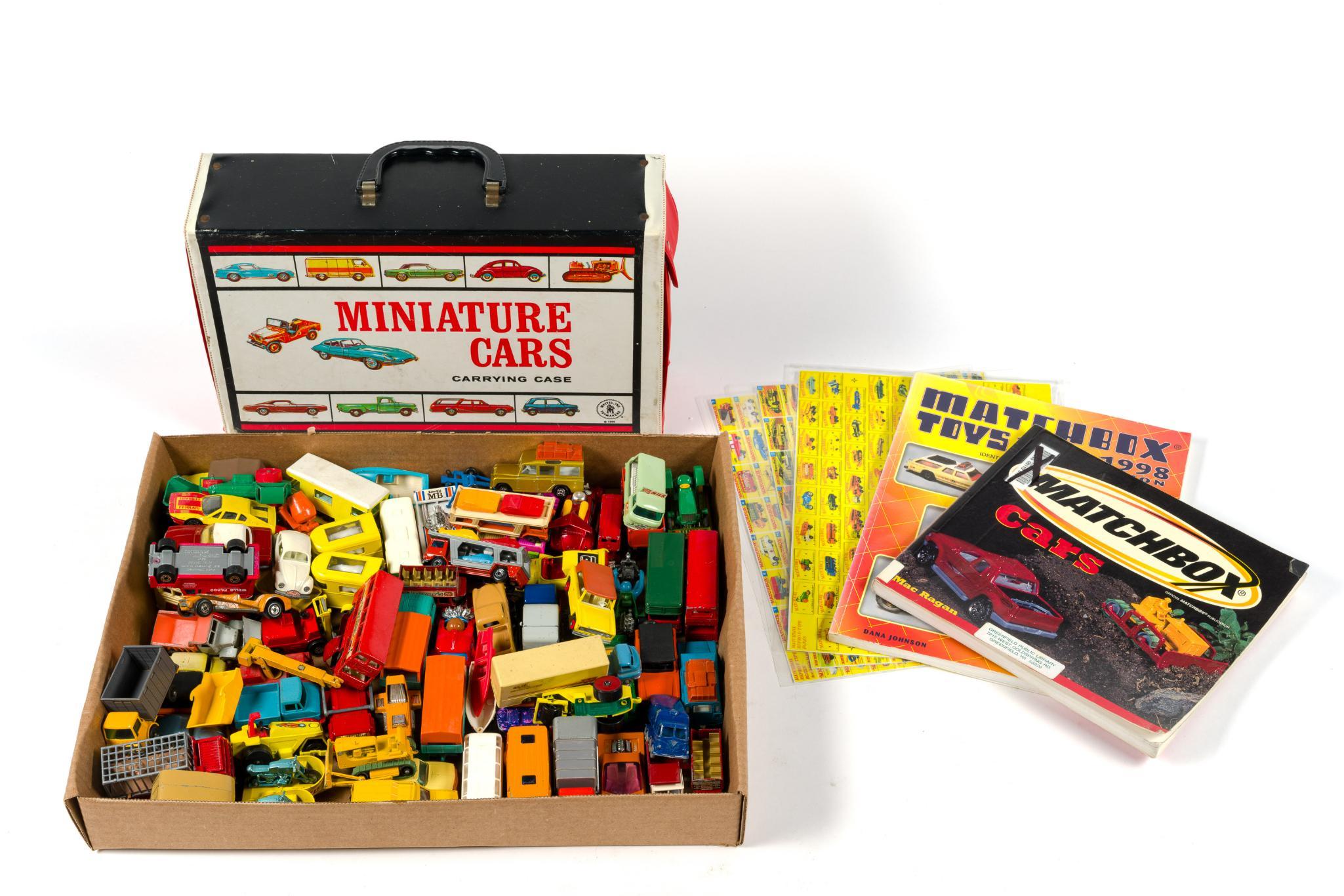 83 Toy Matchbox Cars and Carrying Case incl. Lesney Matchbox Collection