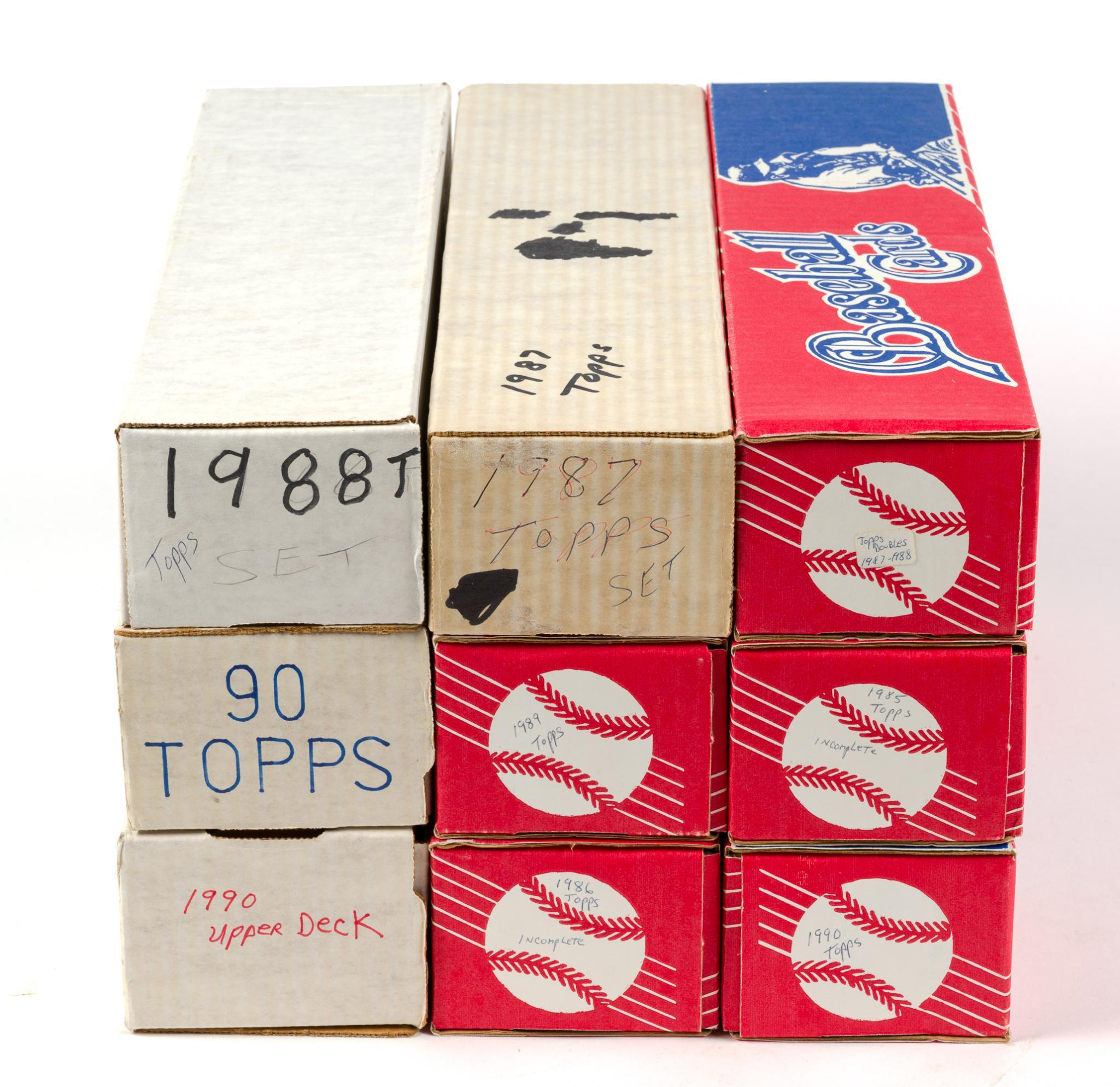9 Boxes of Baseball Cards incl Topps