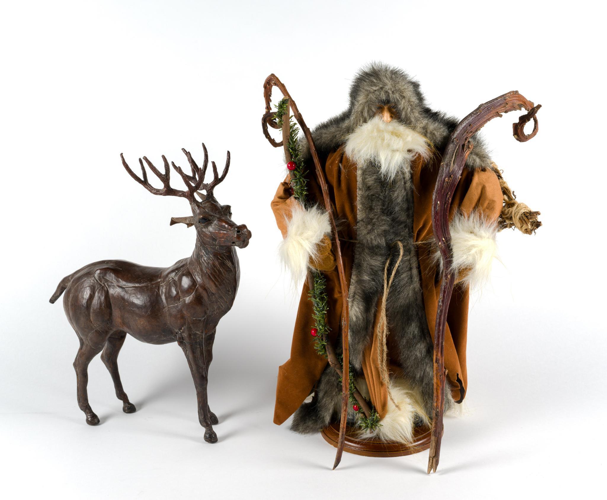 2 Vintage Christmas Figures