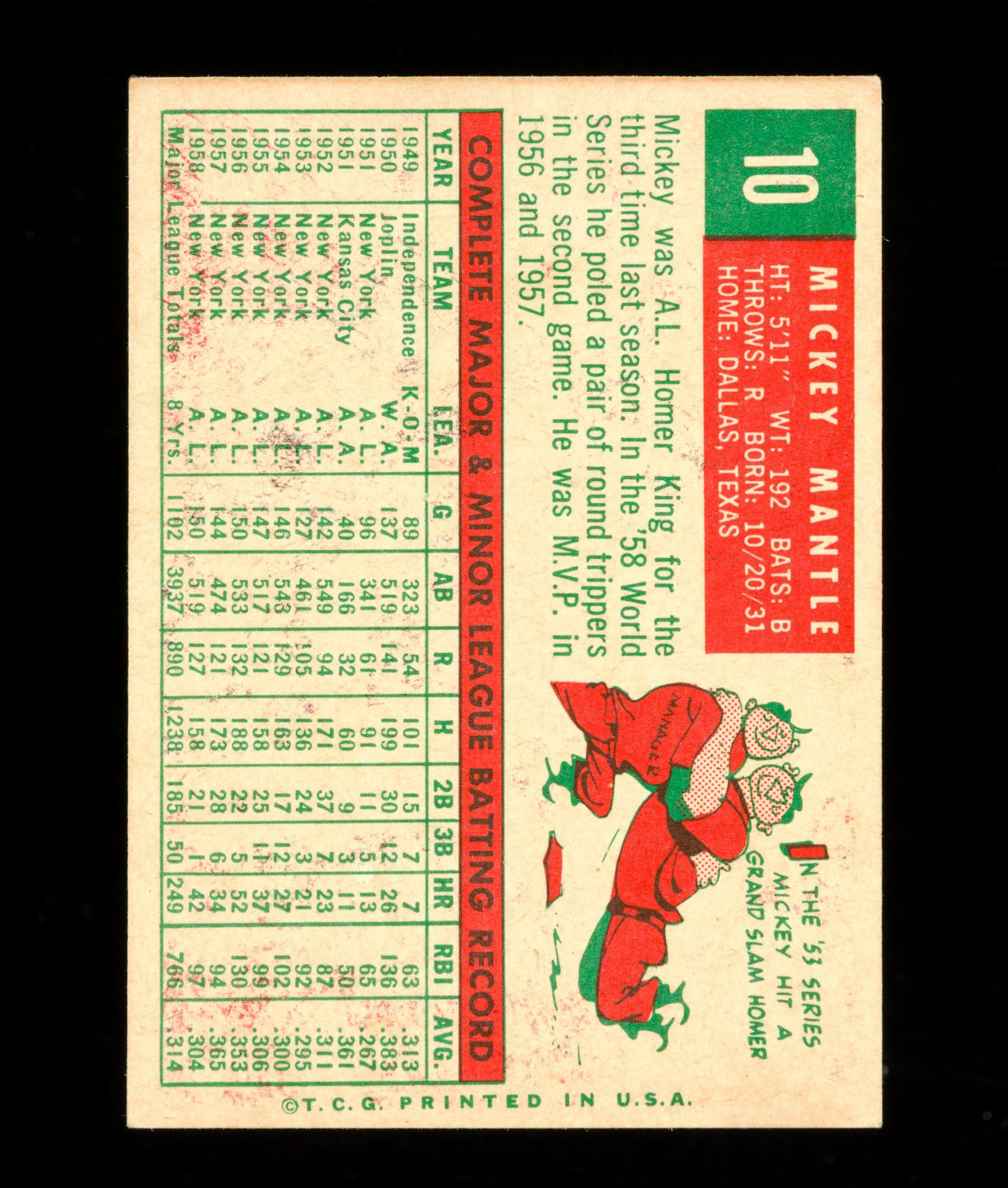 Topps Mickey Mantle Baseball Card