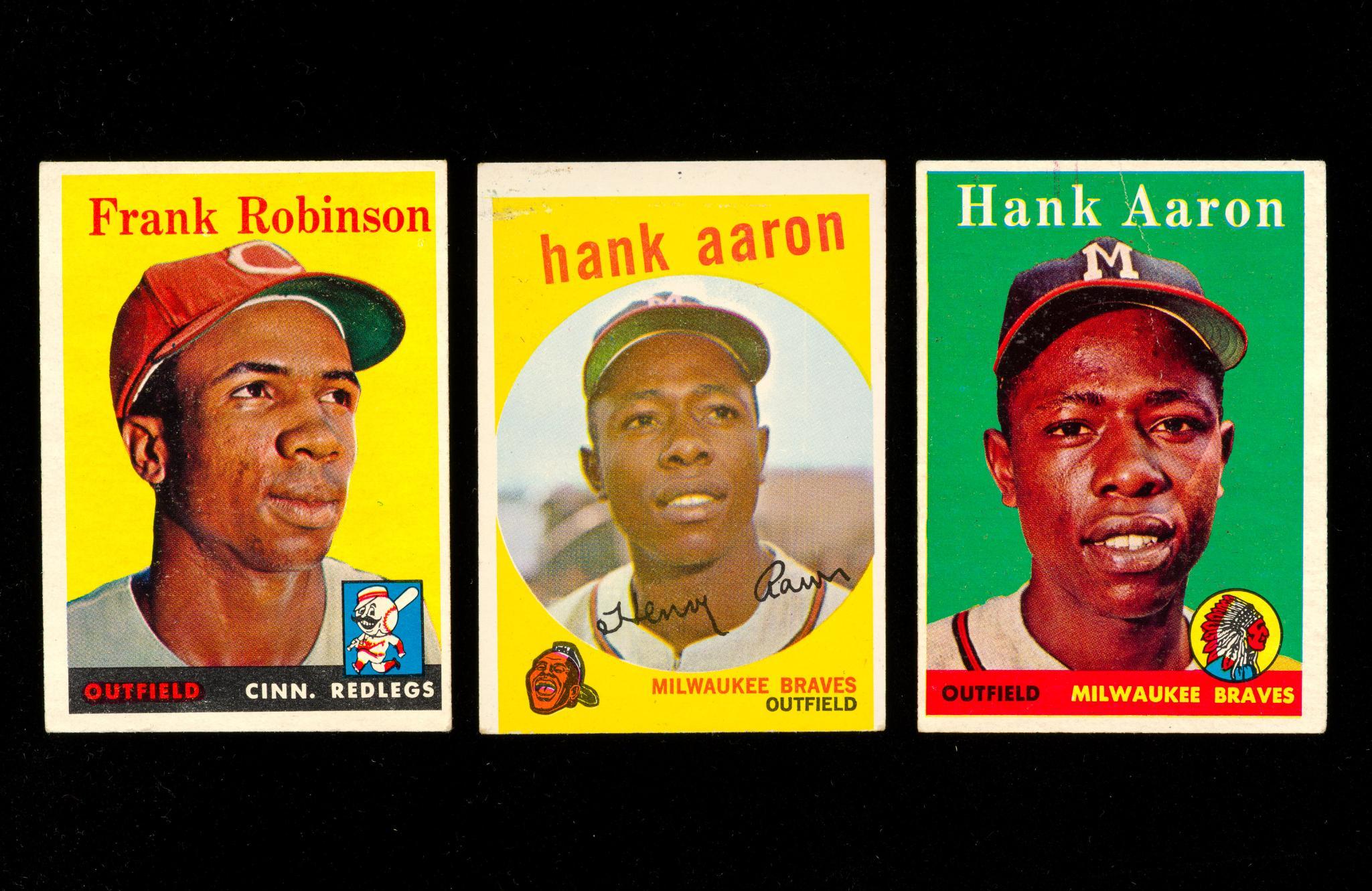 Hank Aaron And Frank Robinson Baseball Cards 1950's