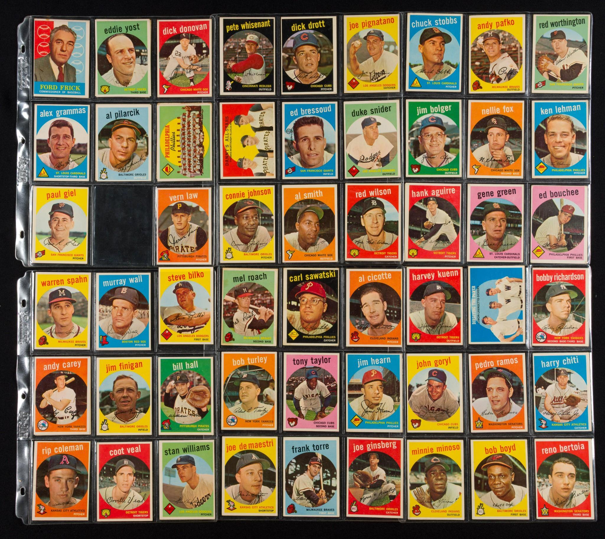 Approximately 298 1950's Topps Baseball Cards