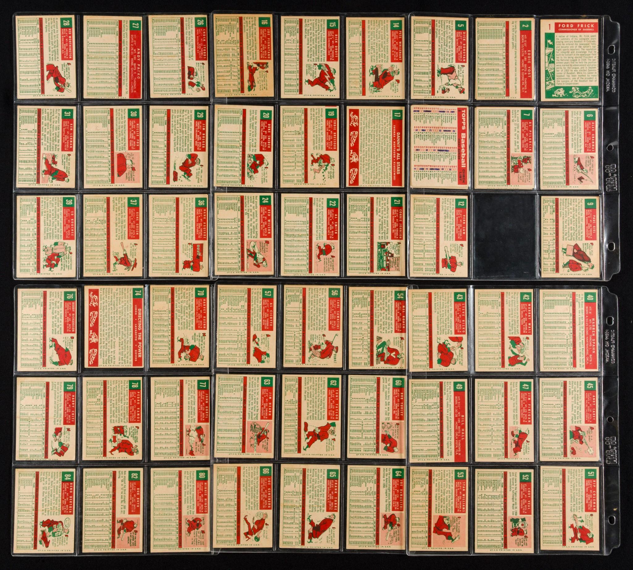 Approximately 298 1950's Topps Baseball Cards